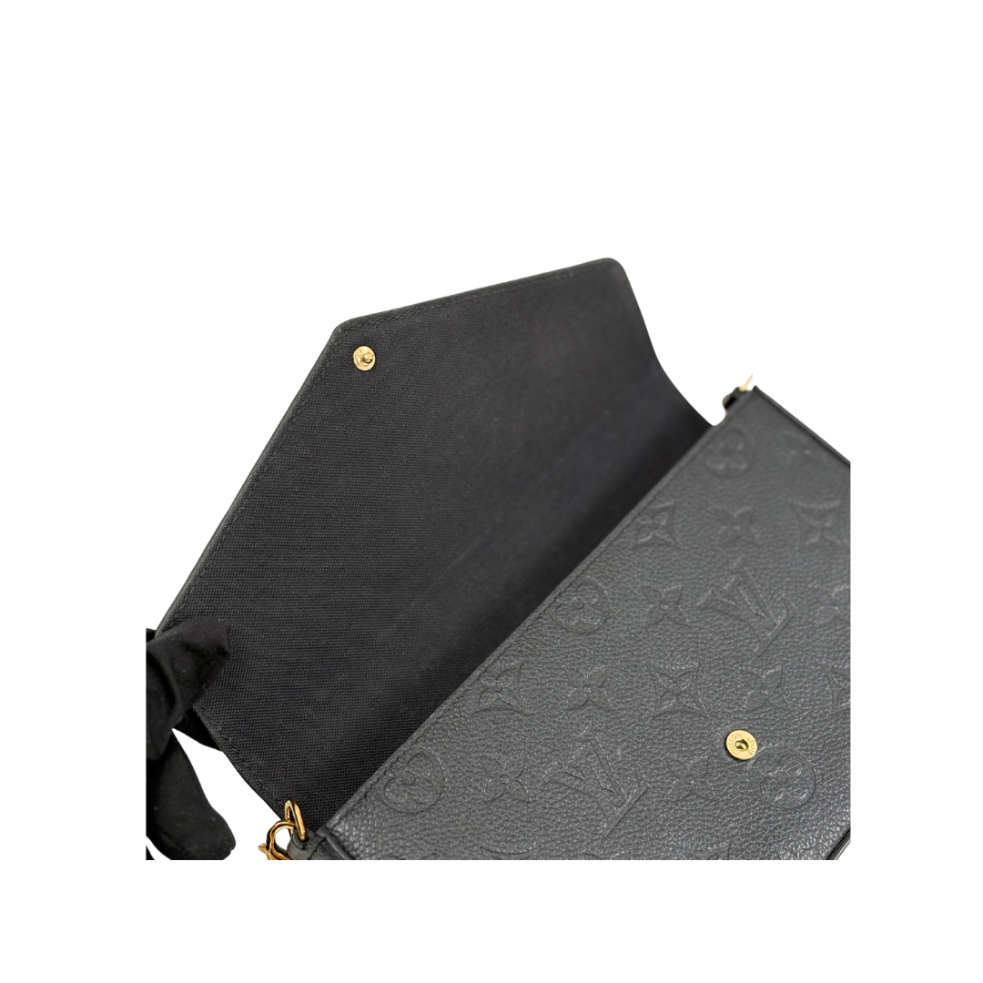 LOUIS VUITTON Félicie Pochette Monogram Empreinte Black Leather