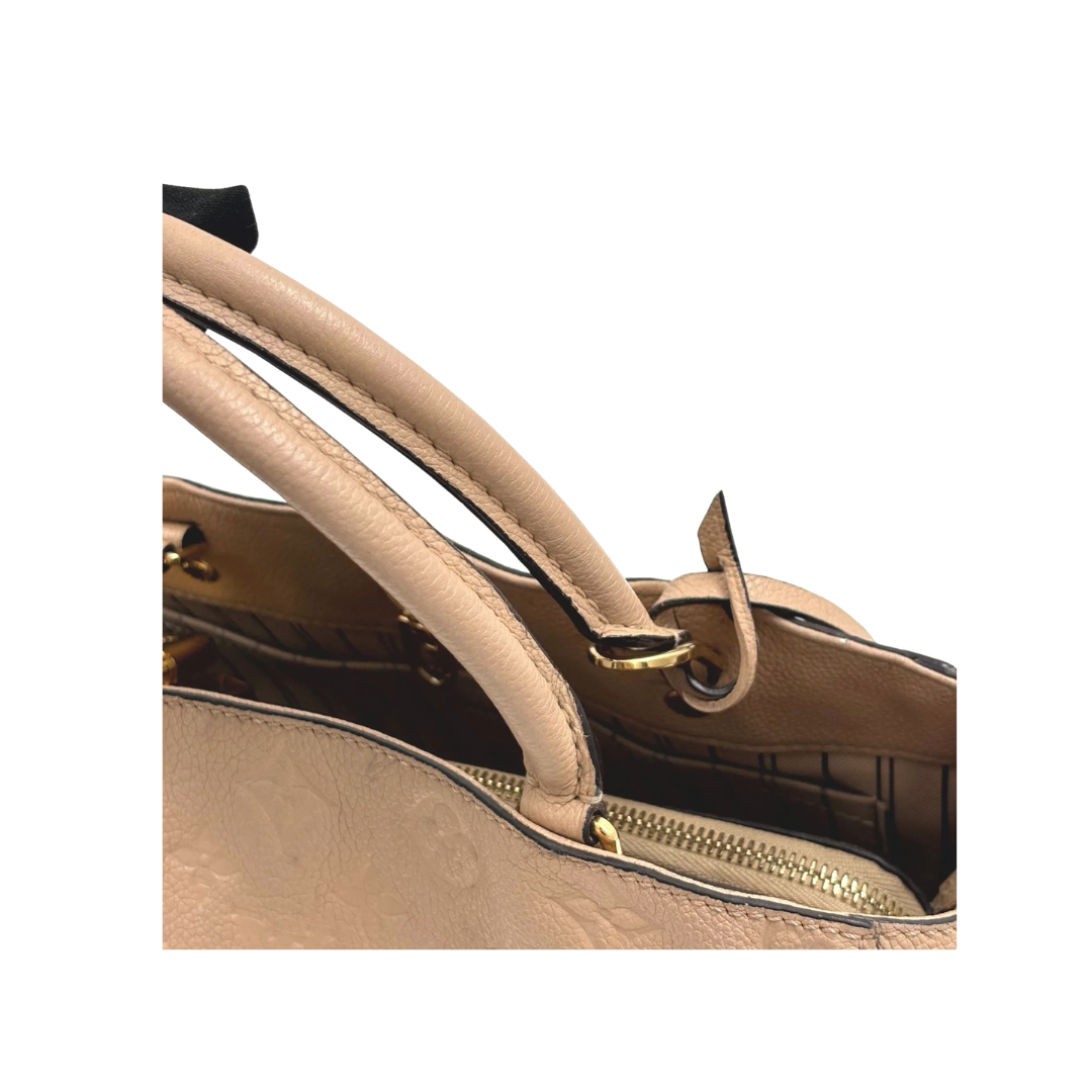 LOUIS VUITTON Montaigne MM neutrals Empreinte leather