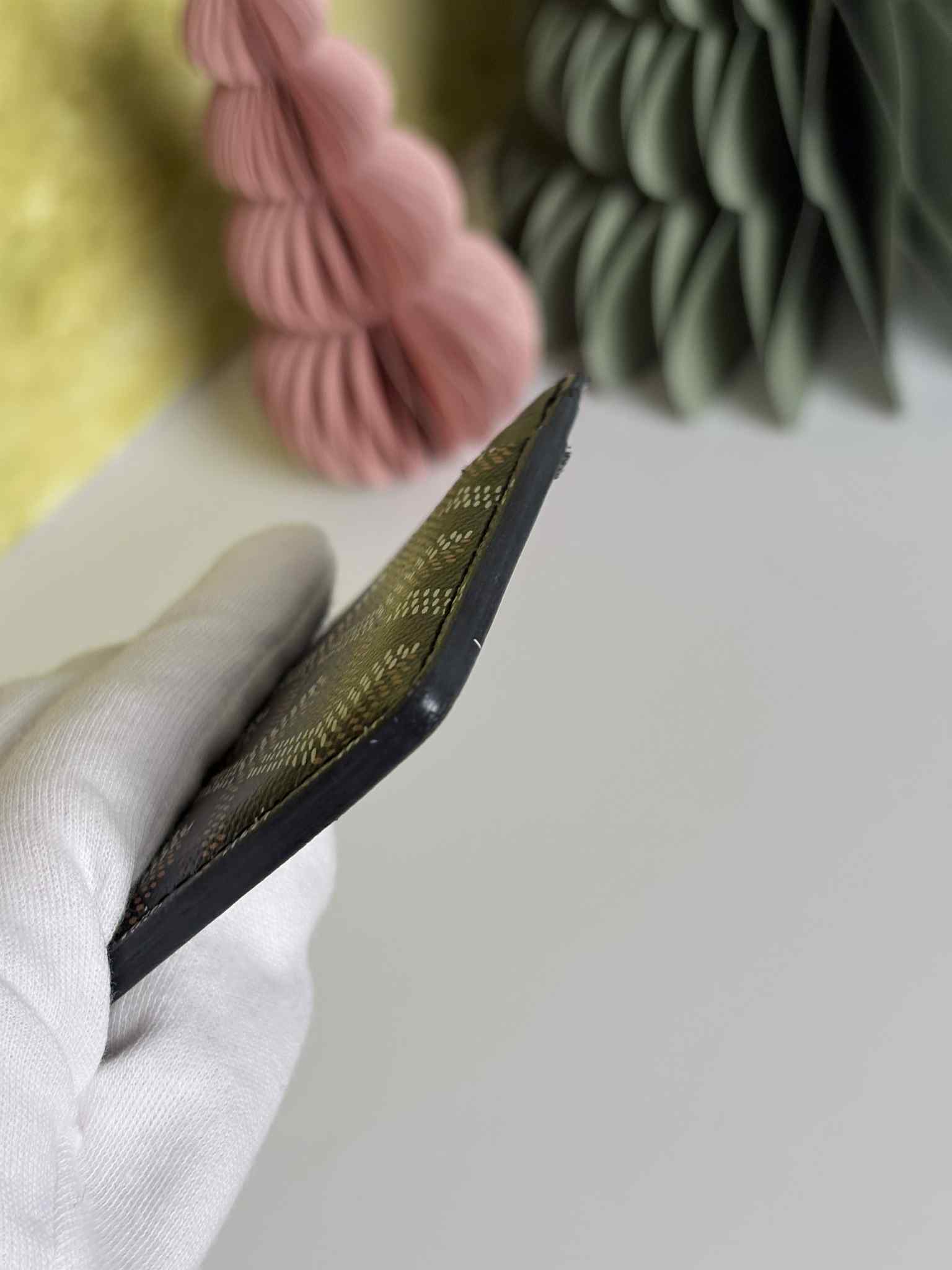 GOYARD Black Leather 'Saint-Sulpice' Card Holder