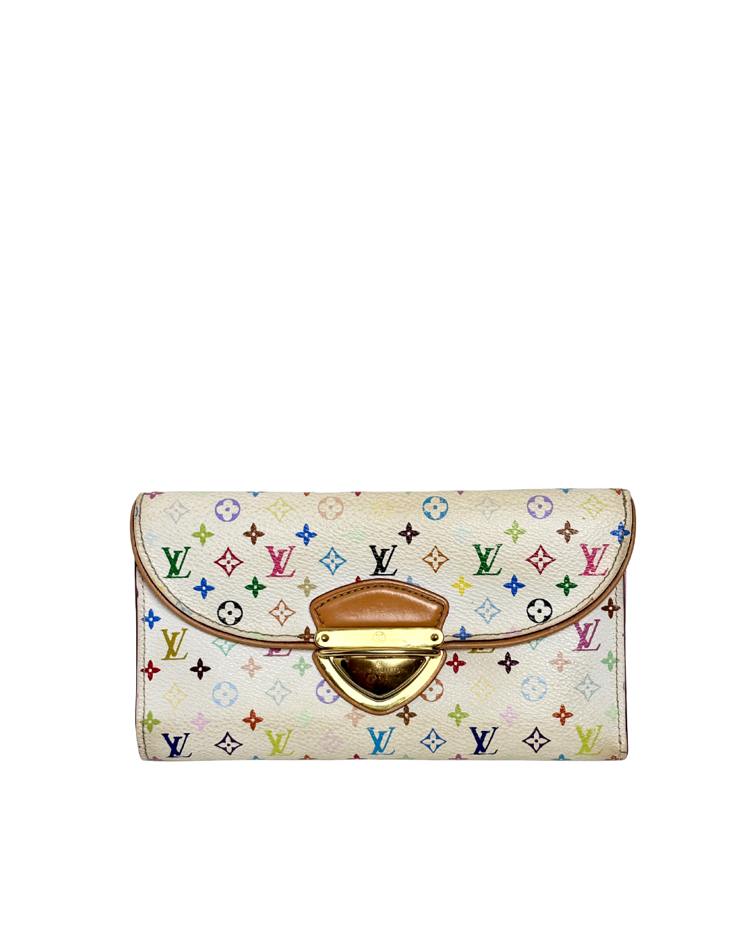 LOUIS VUITTON Eugenie Wallet – White Multicolore Monogram