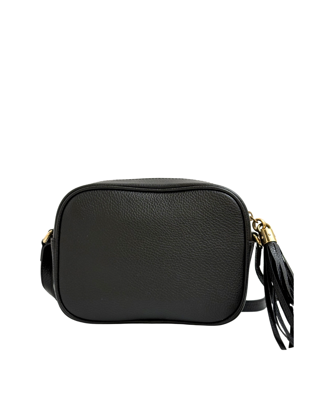 GUCCI Black Pebbled Calfskin Small Soho Disco