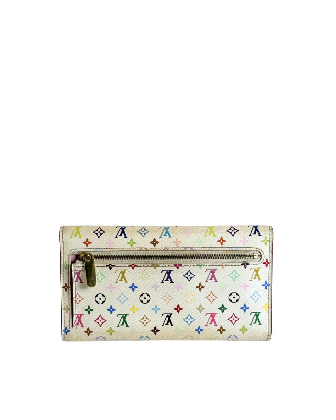 LOUIS VUITTON Eugenie Wallet – White Multicolore Monogram