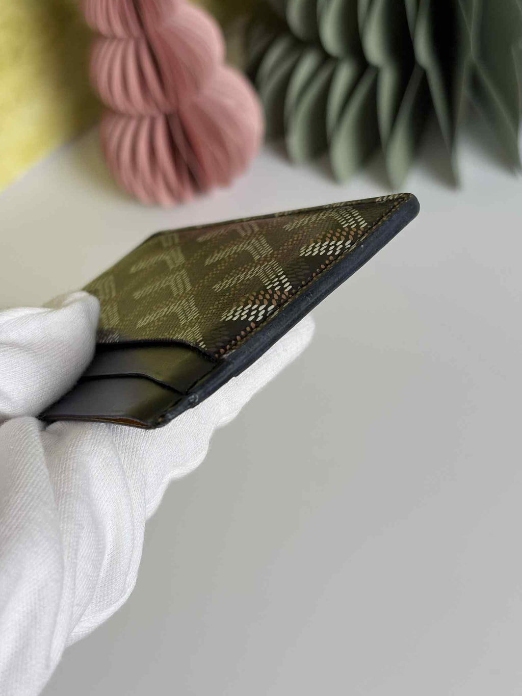 GOYARD Black Leather 'Saint-Sulpice' Card Holder