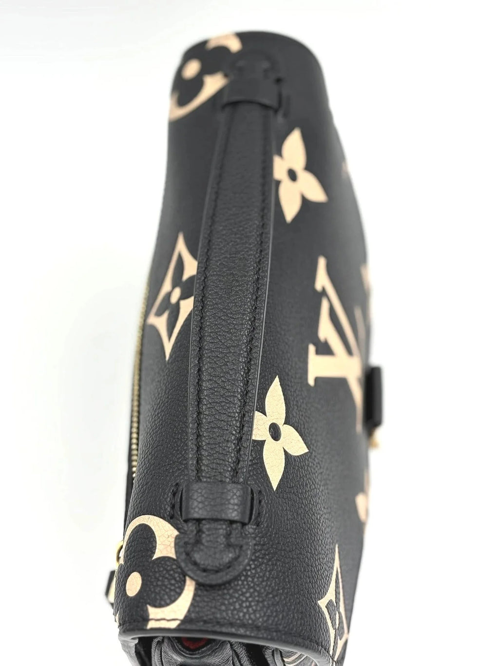 LOUIS VUITTON Pochette Metis bicolor monogram empreinte leather (microchipped)