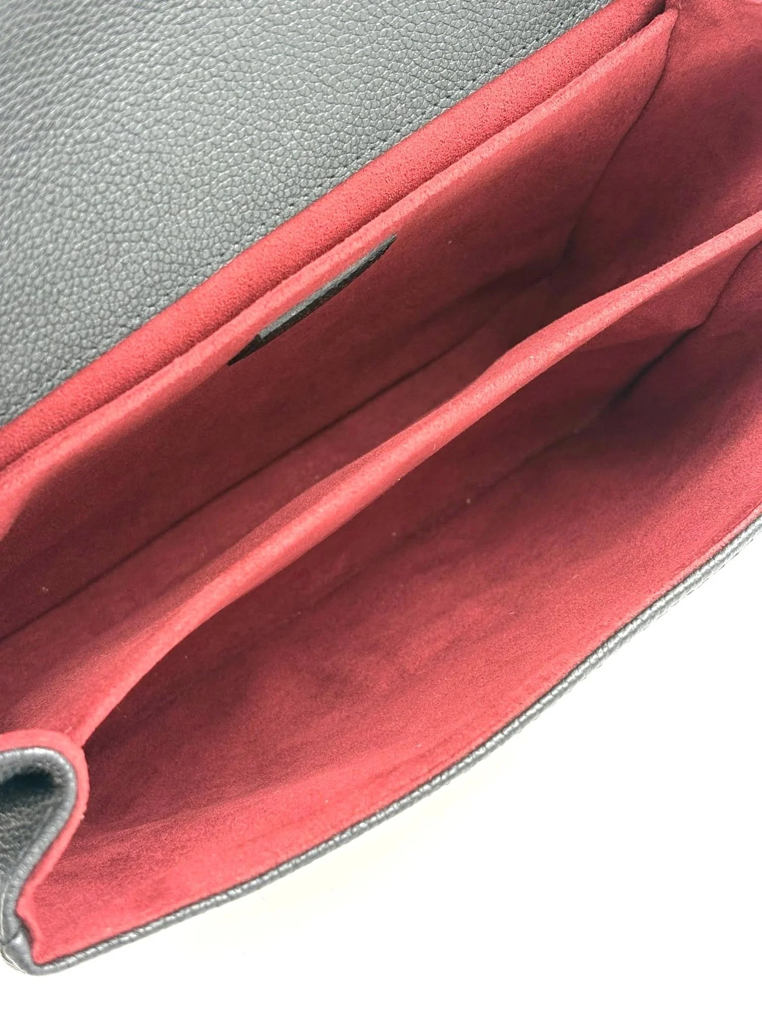 LOUIS VUITTON Pochette Metis bicolor monogram empreinte leather (microchipped)