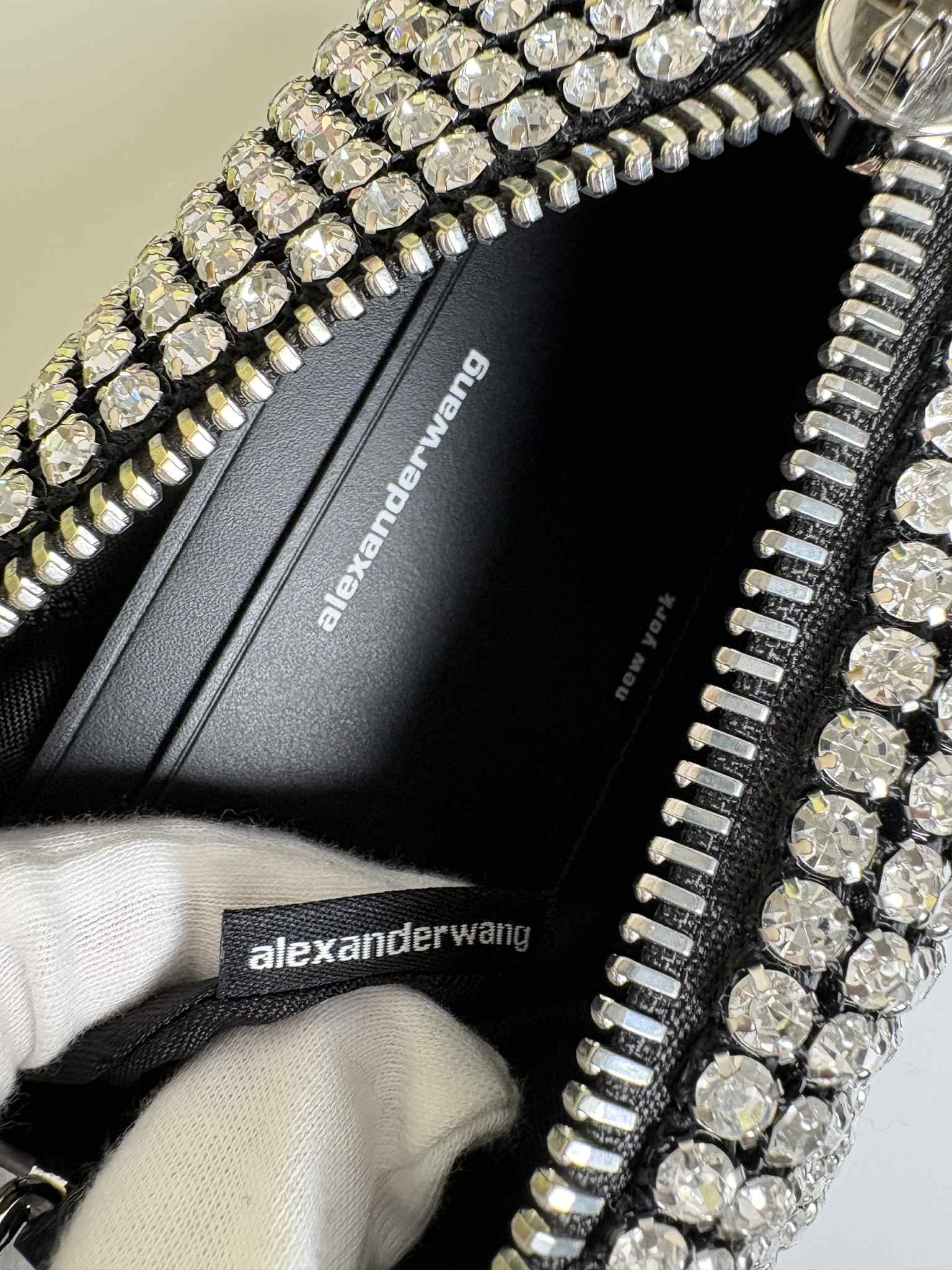ALEXANDER WANG Heiress pouch in crystal mesh