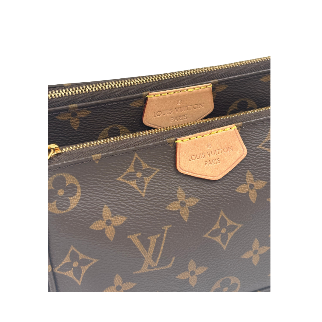 LOUIS VUITTON Multi Pochette Accessoires khaki strap