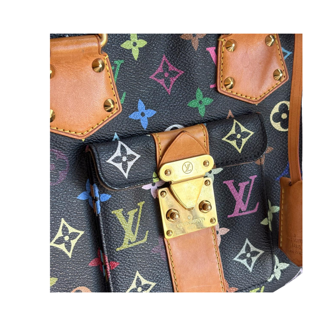 LOUIS VUITTON Takashi Murakami Monogram Multicolor Speedy 30 in black color