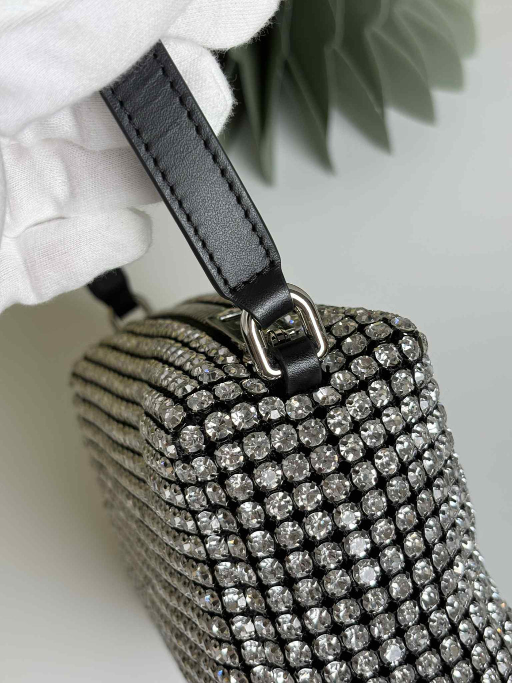 ALEXANDER WANG Heiress pouch in crystal mesh