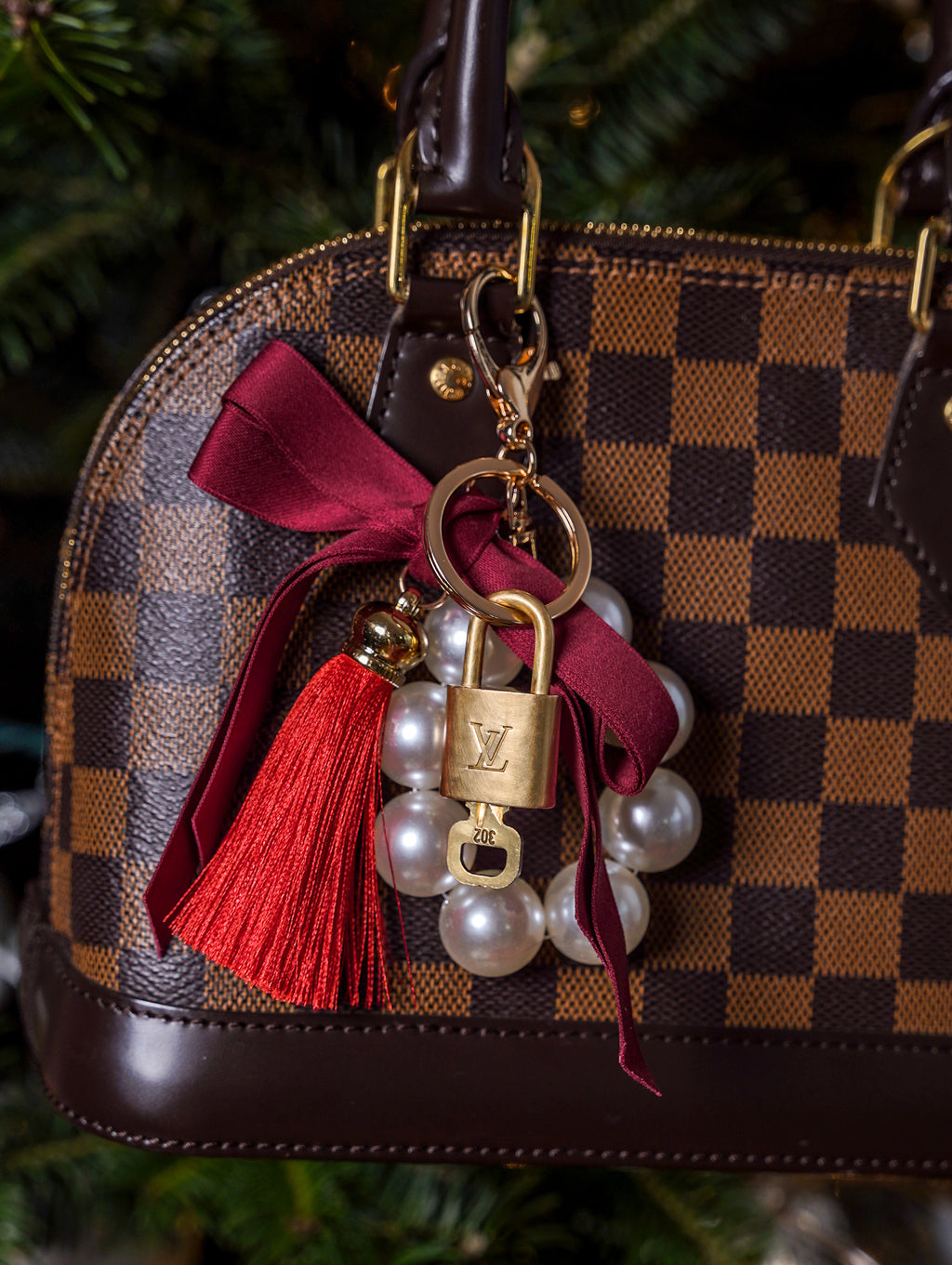 Authentic Lock & Key Set with Non-Branded Charm – Rouge Tassel