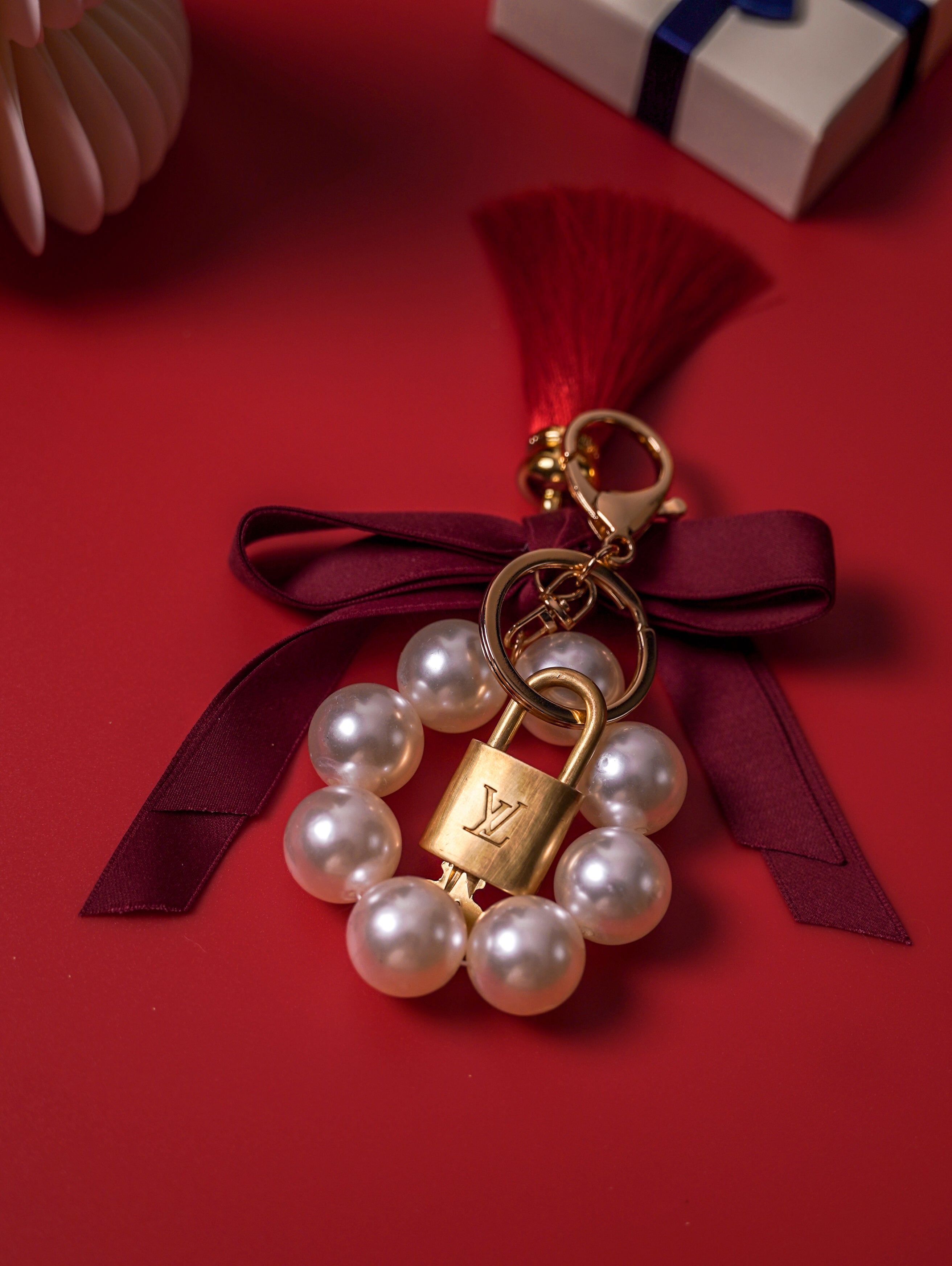 Authentic Lock & Key Set with Non-Branded Charm – Rouge Tassel