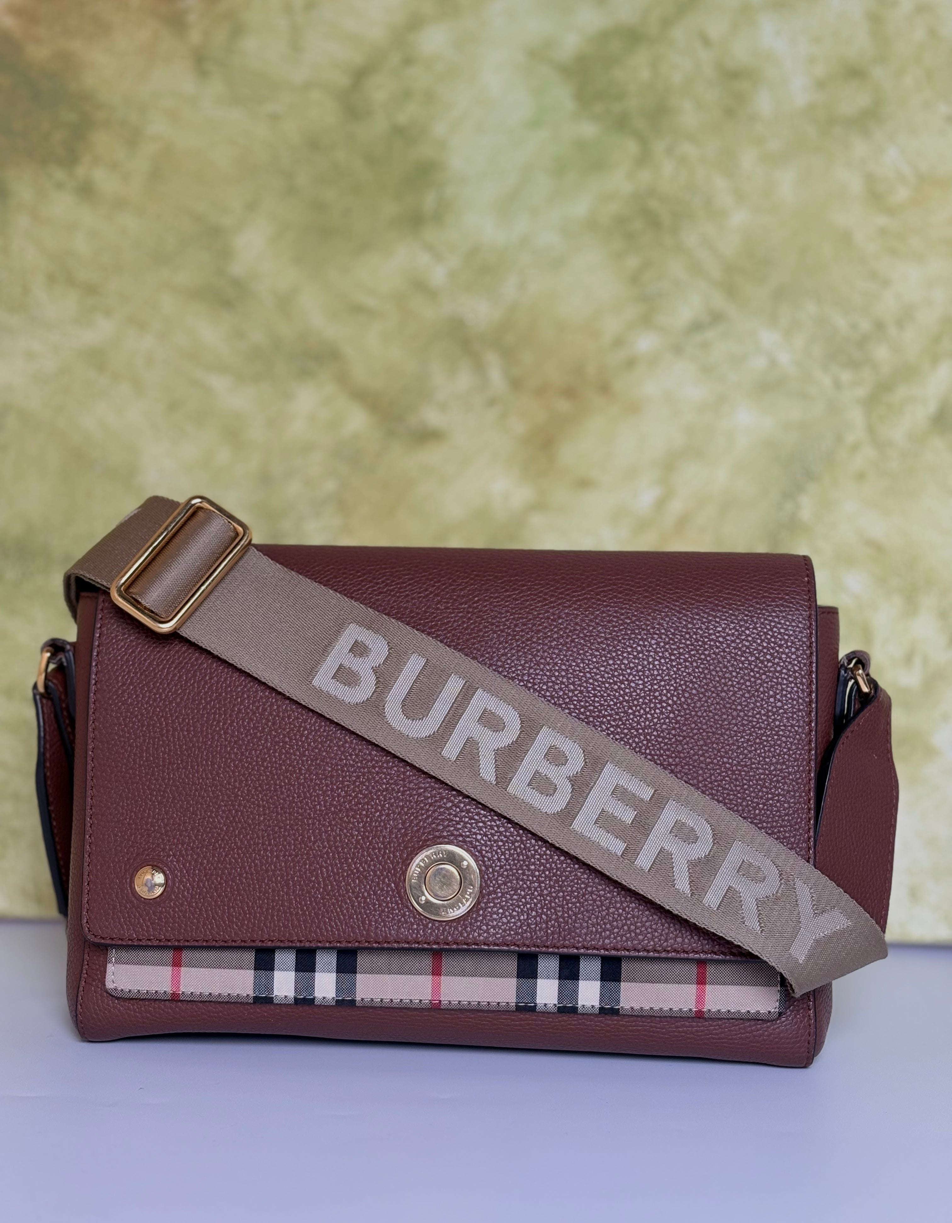 BURBERRY Note leather cross body bag