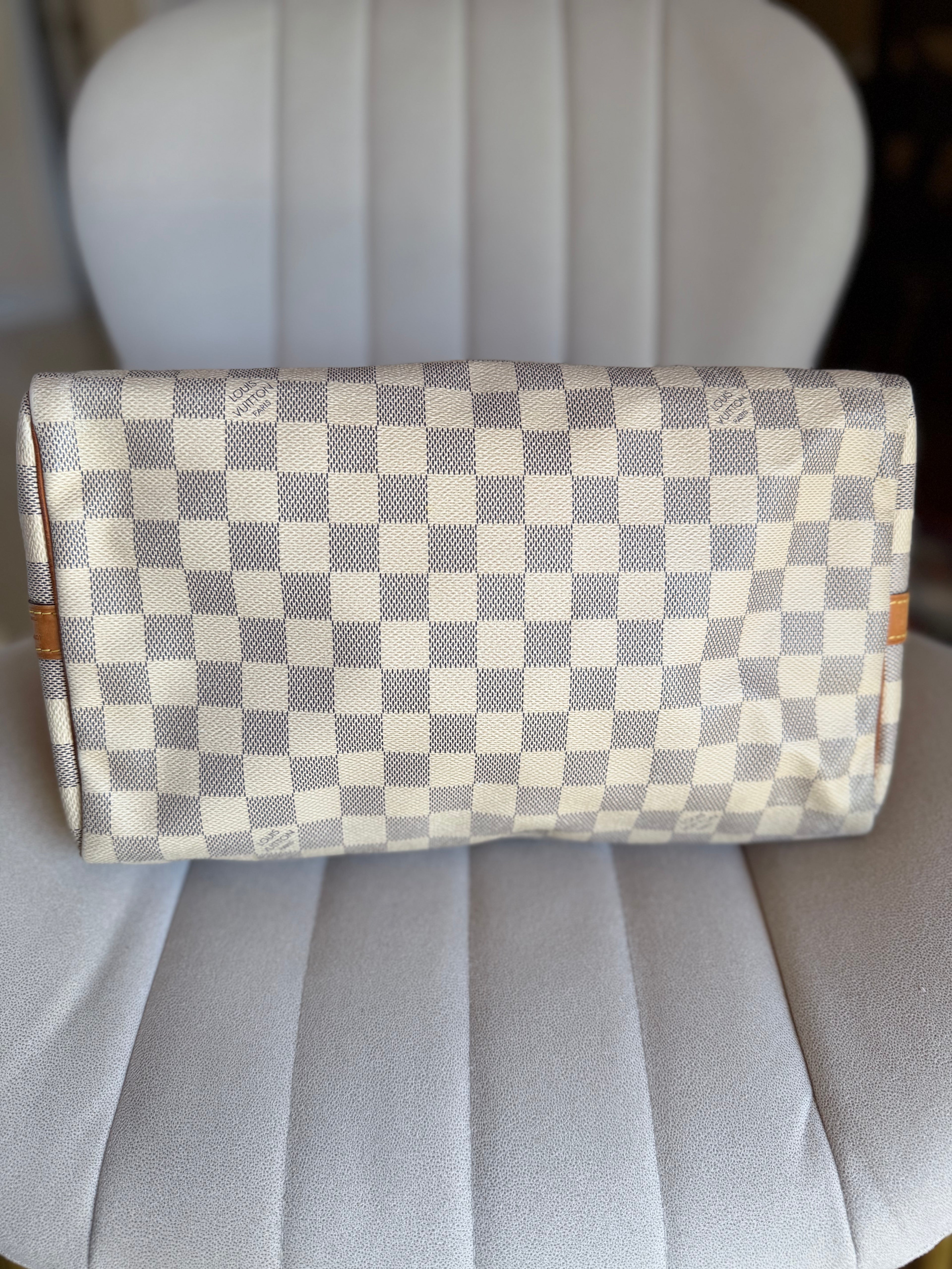 LOUIS VUITTON Speedy Bandoulière 30 in Damier Azur