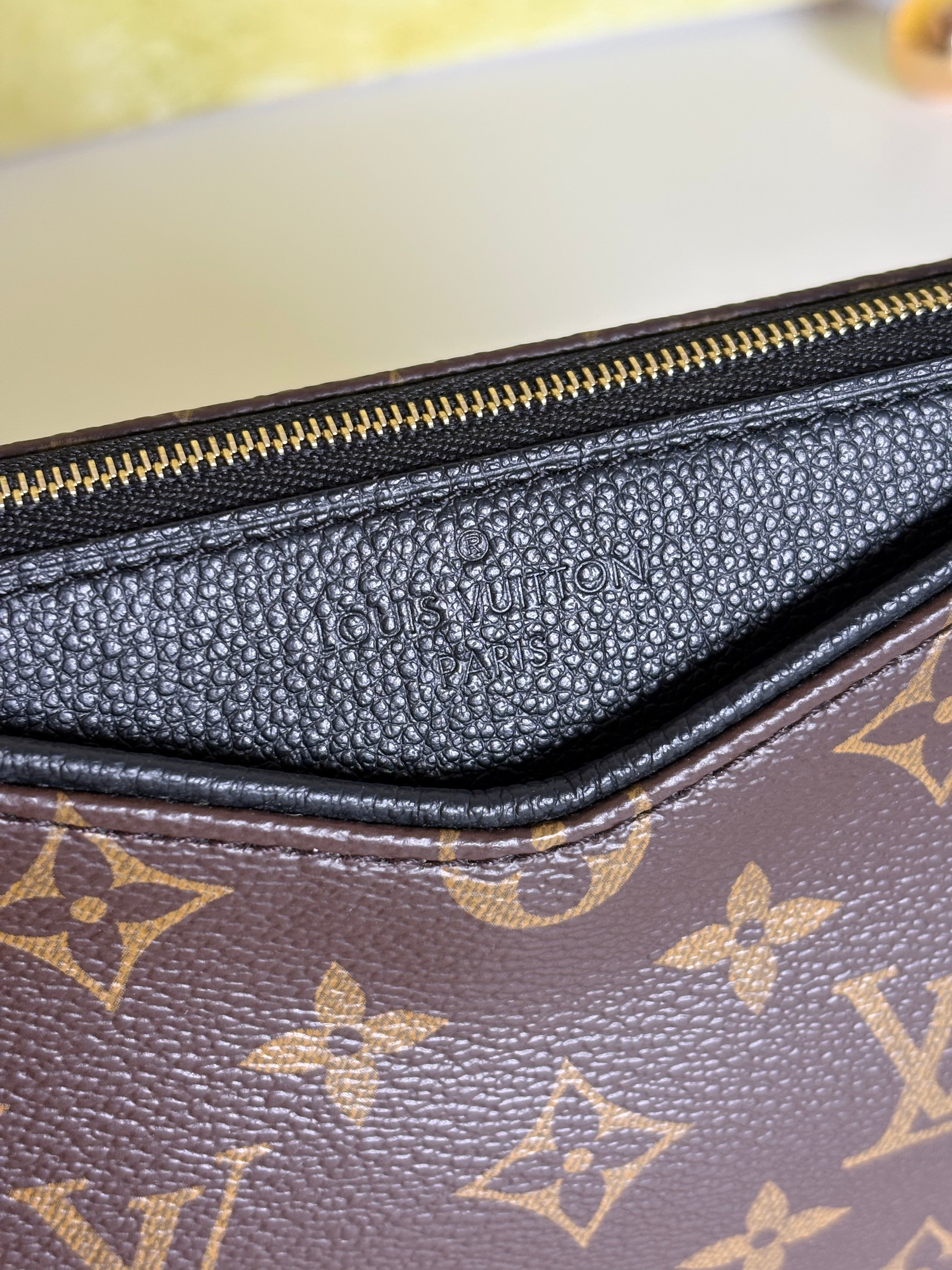 LOUIS VUITTON Monogram Pallas Noir/Black Clutch Crossbody