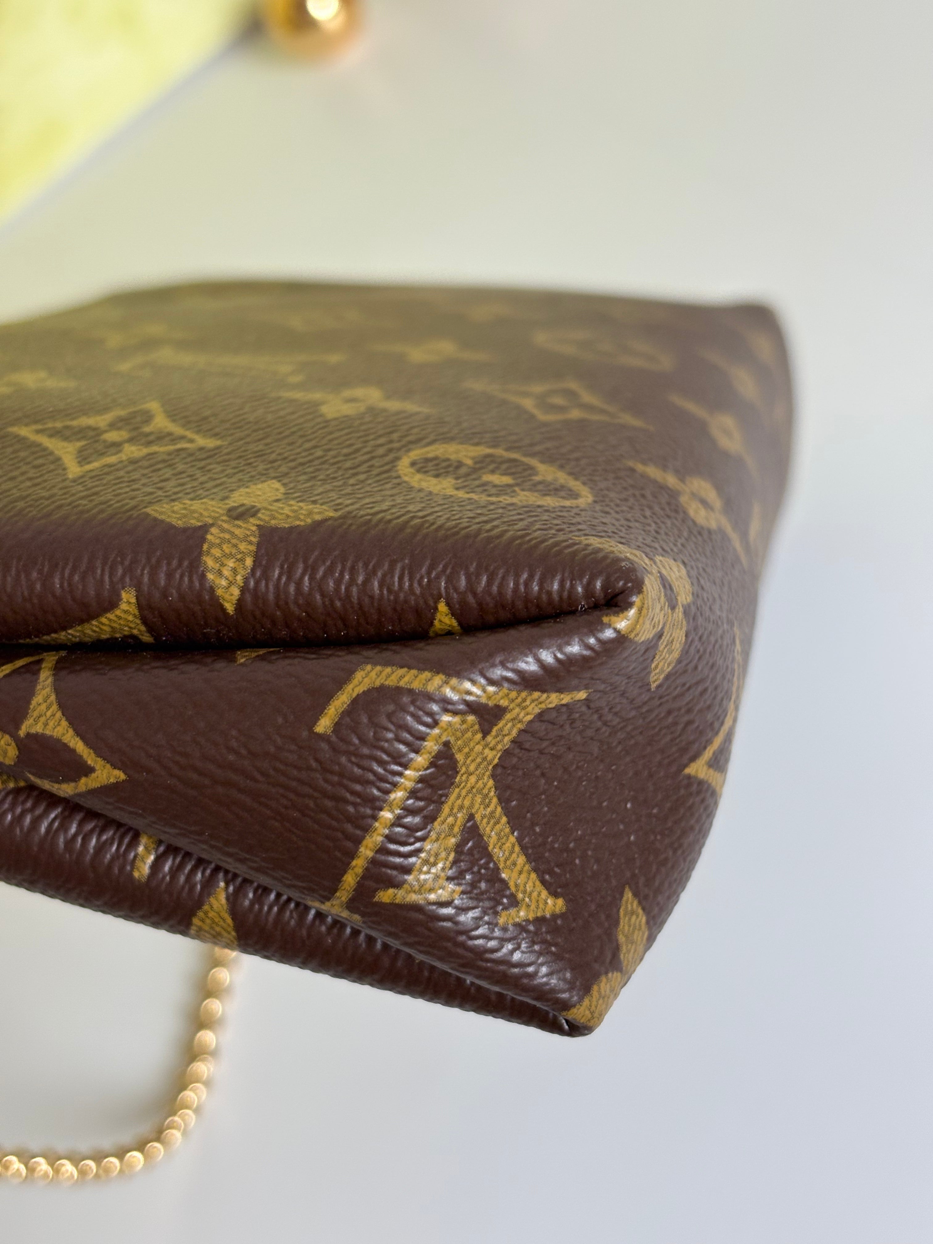 LOUIS VUITTON Monogram Pallas Noir/Black Clutch Crossbody