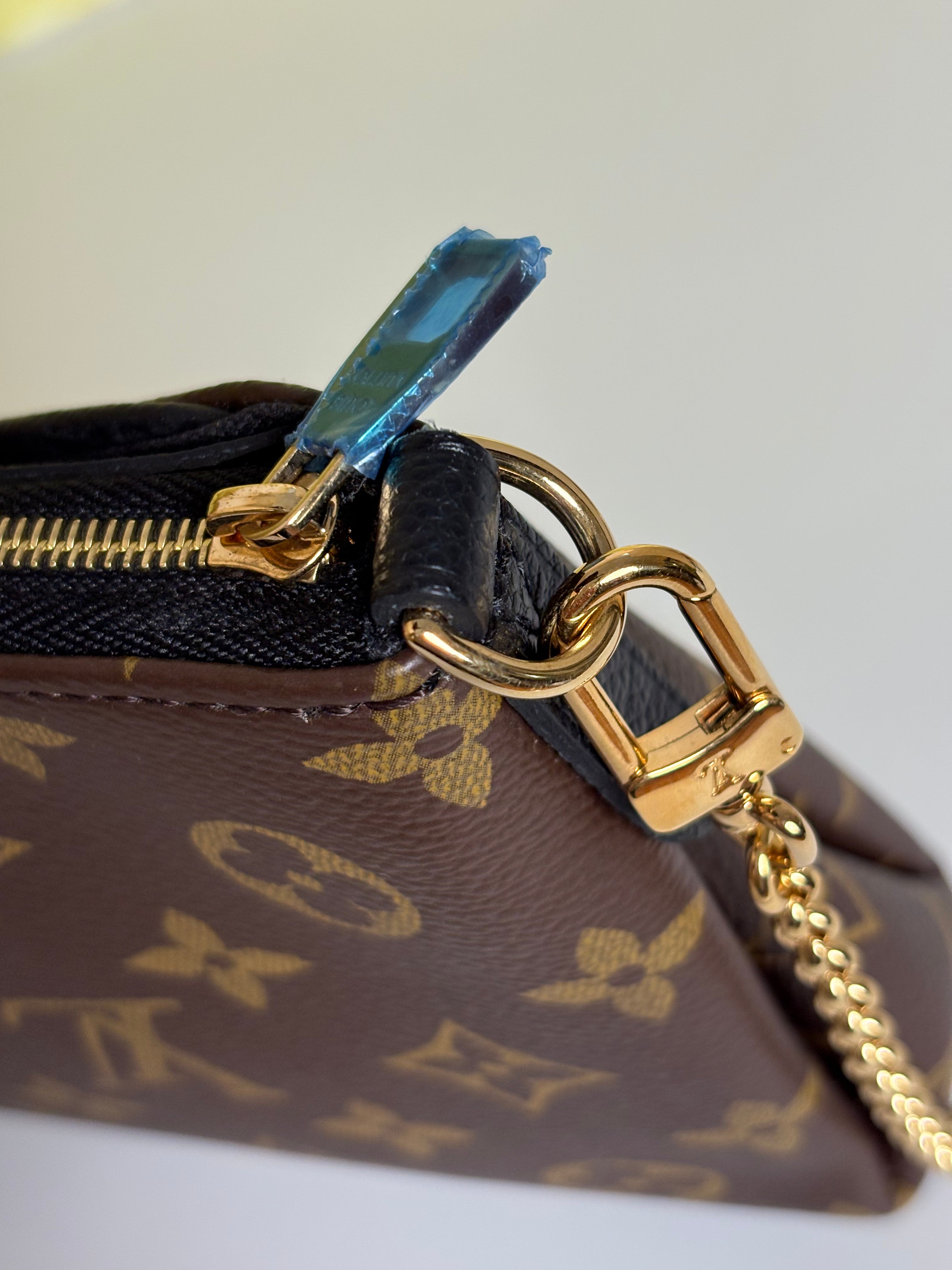 LOUIS VUITTON Monogram Pallas Noir/Black Clutch Crossbody