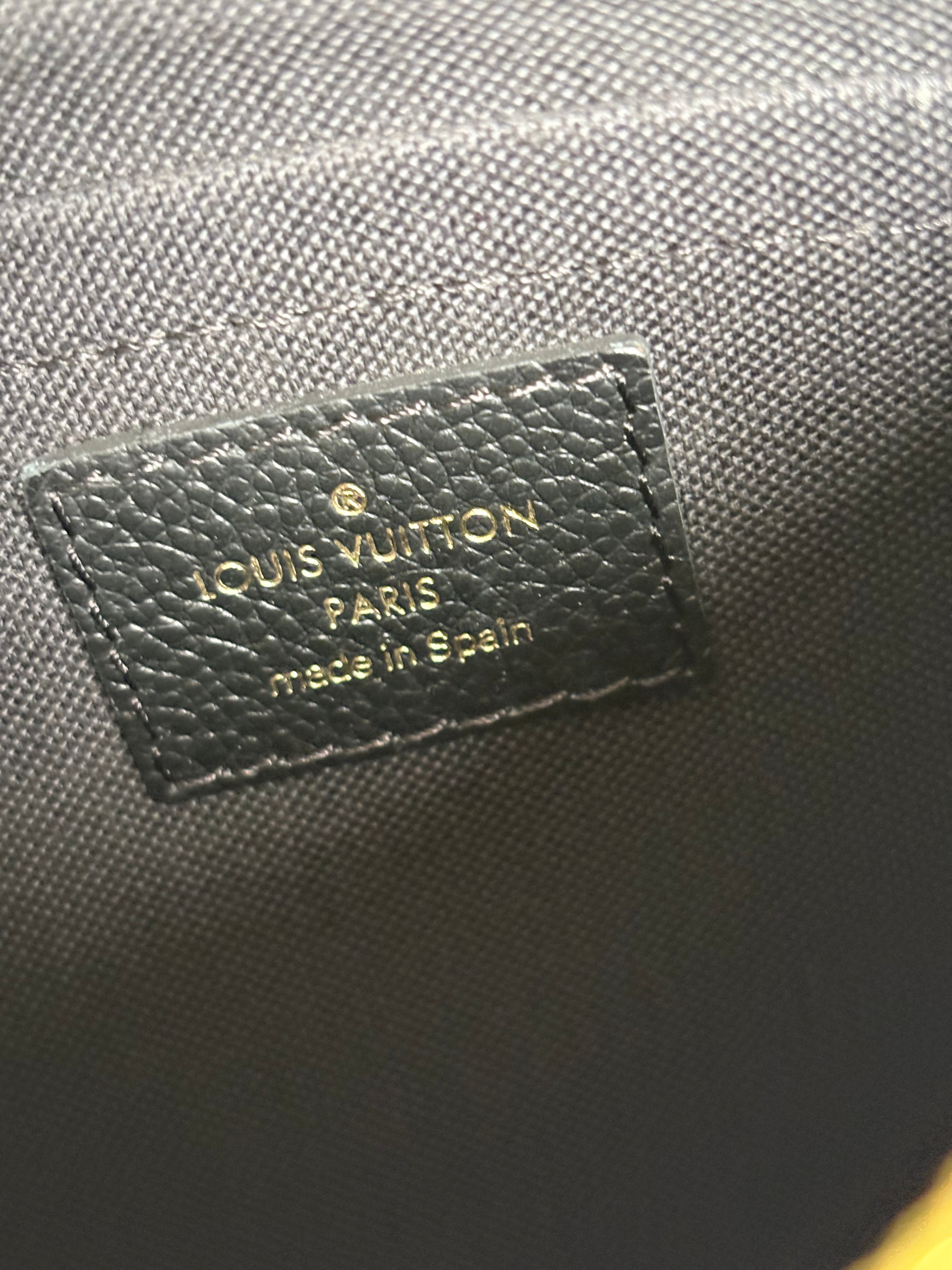 LOUIS VUITTON Monogram Pallas Noir/Black Clutch Crossbody