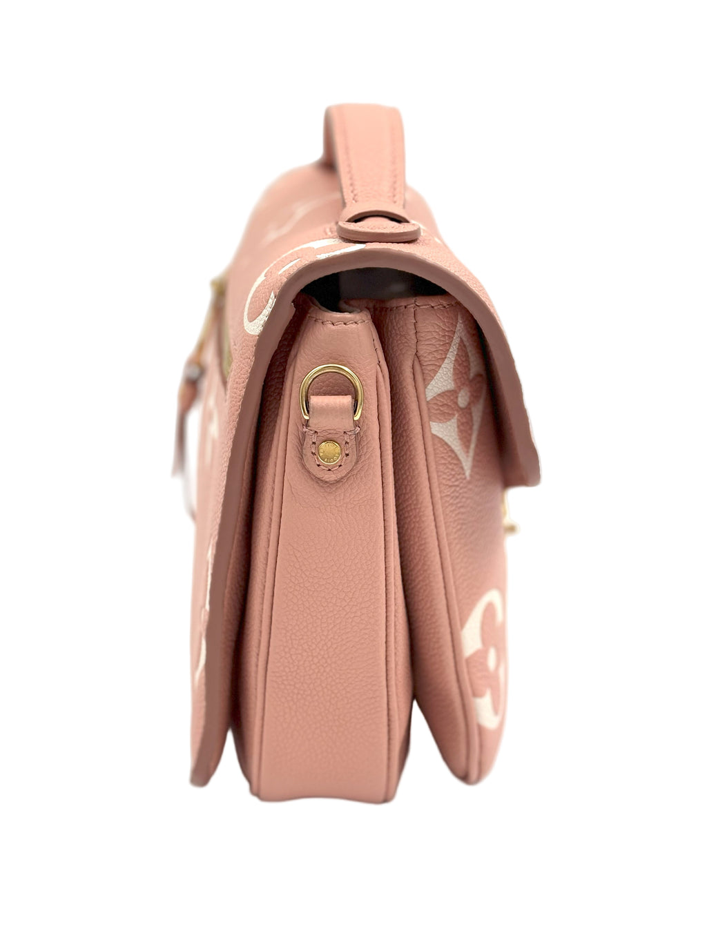 LOUIS VUITTON Pochette Metis bicolor monogram empreinte leather (microchipped)