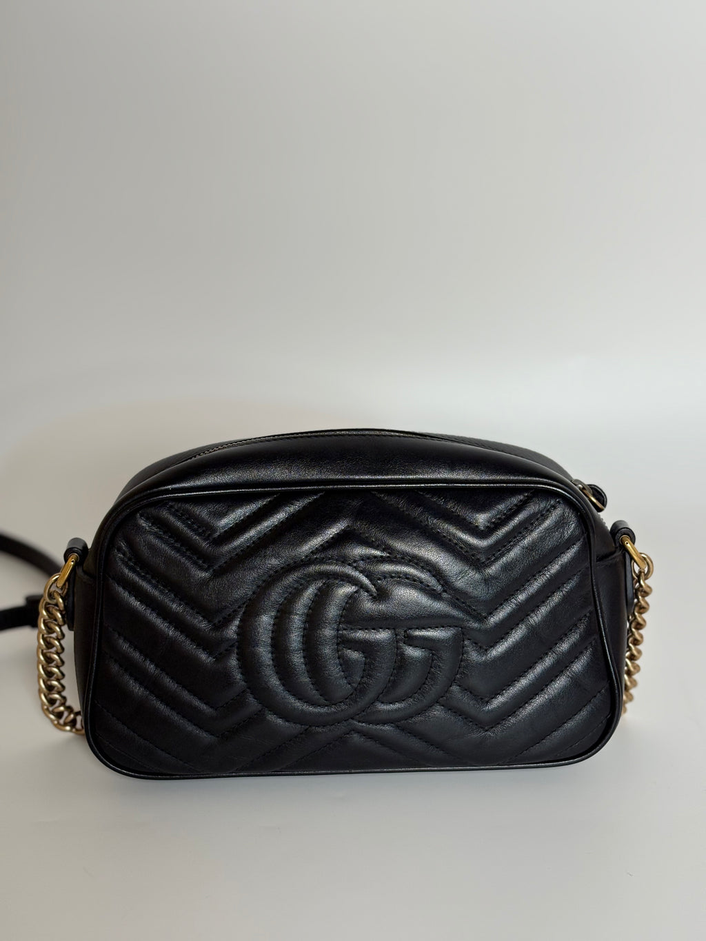 GUCCI marmont camera bag black leather