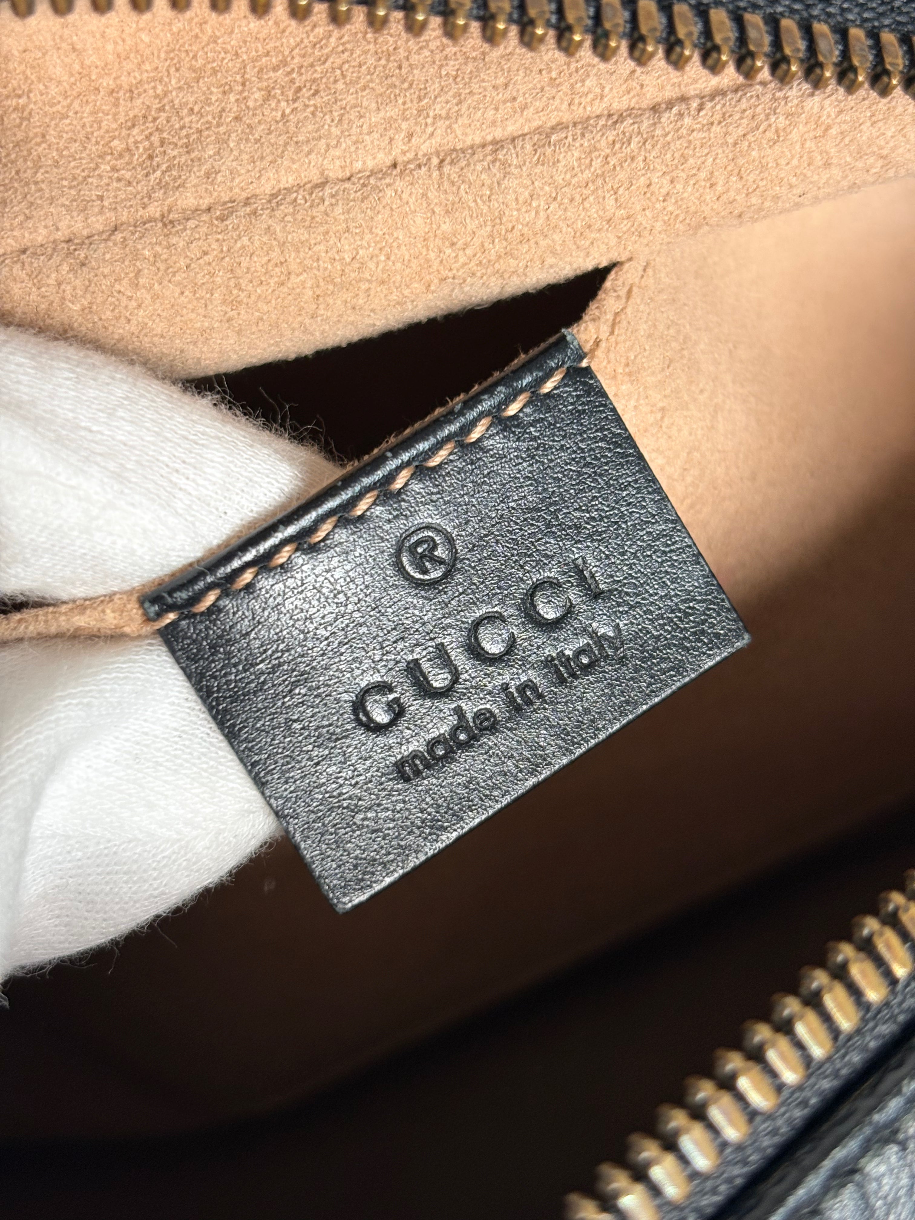 GUCCI marmont camera bag black leather