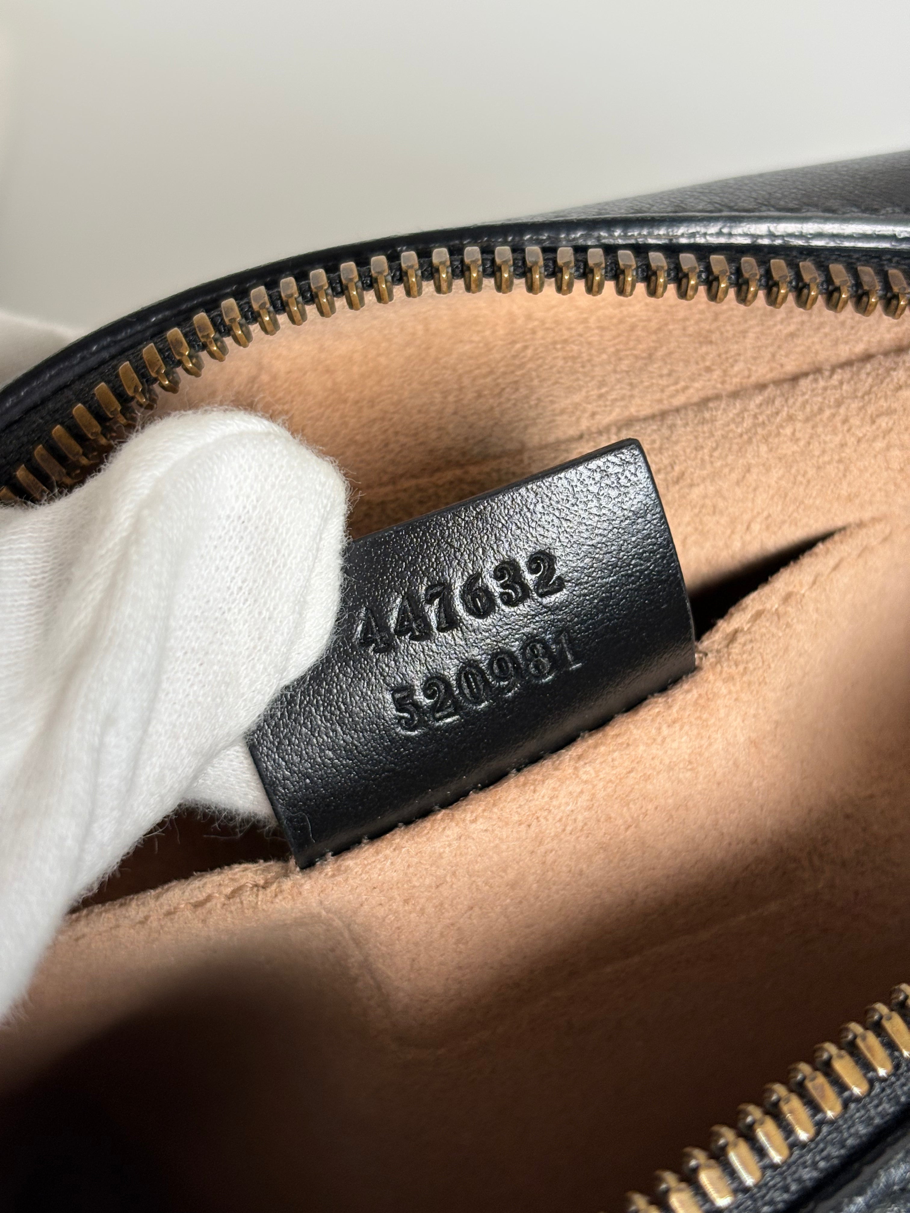 GUCCI marmont camera bag black leather
