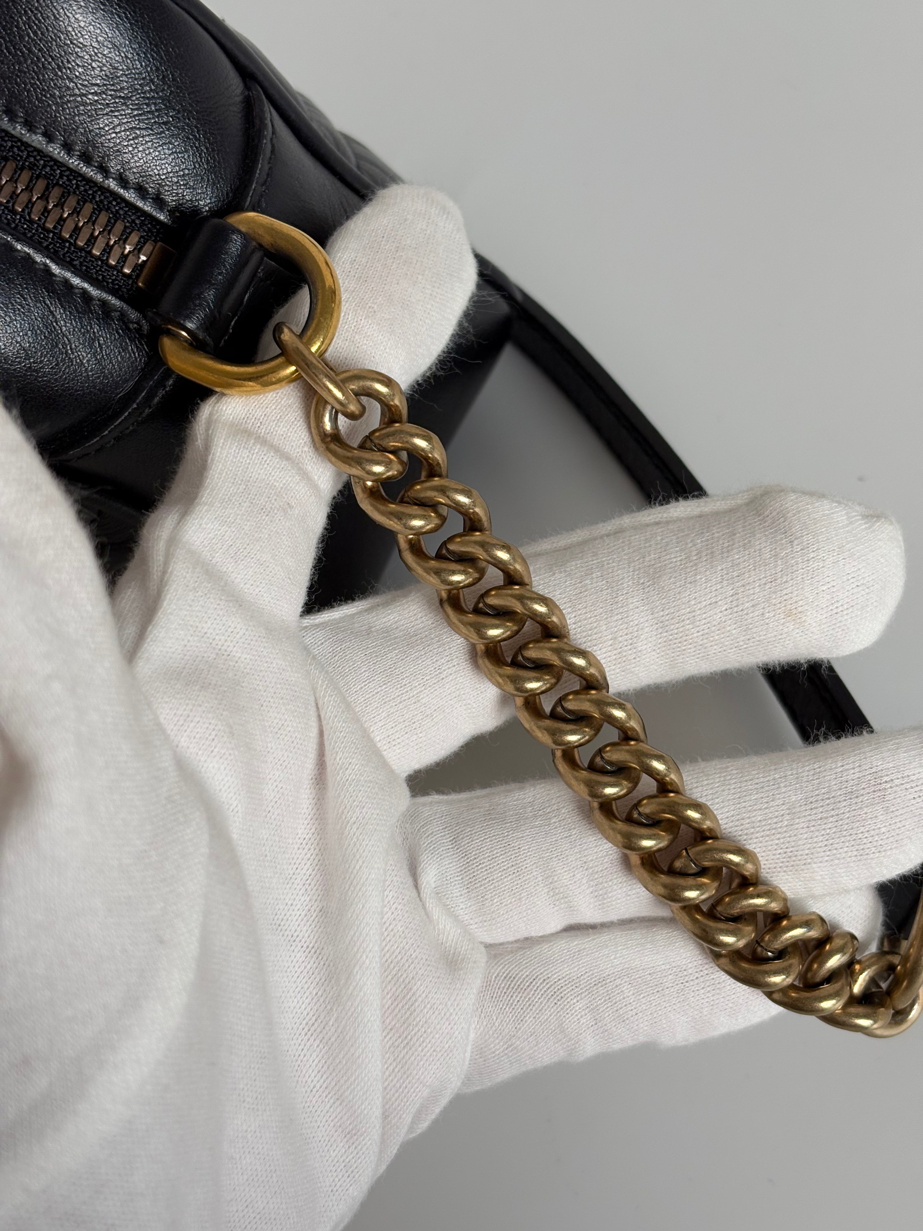 GUCCI marmont camera bag black leather