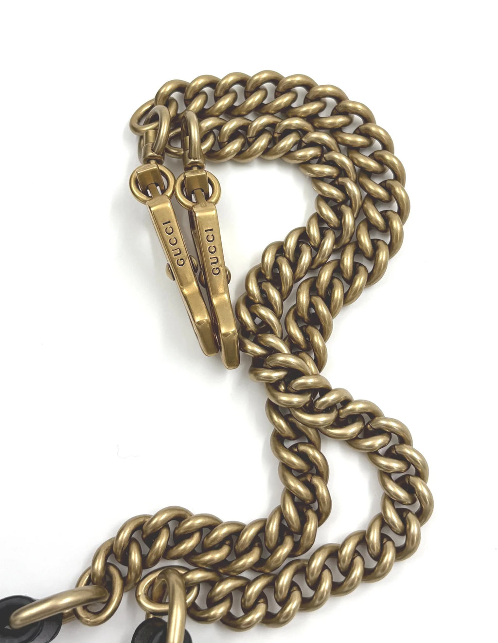 GUCCI marmont mini top handle in black leather
