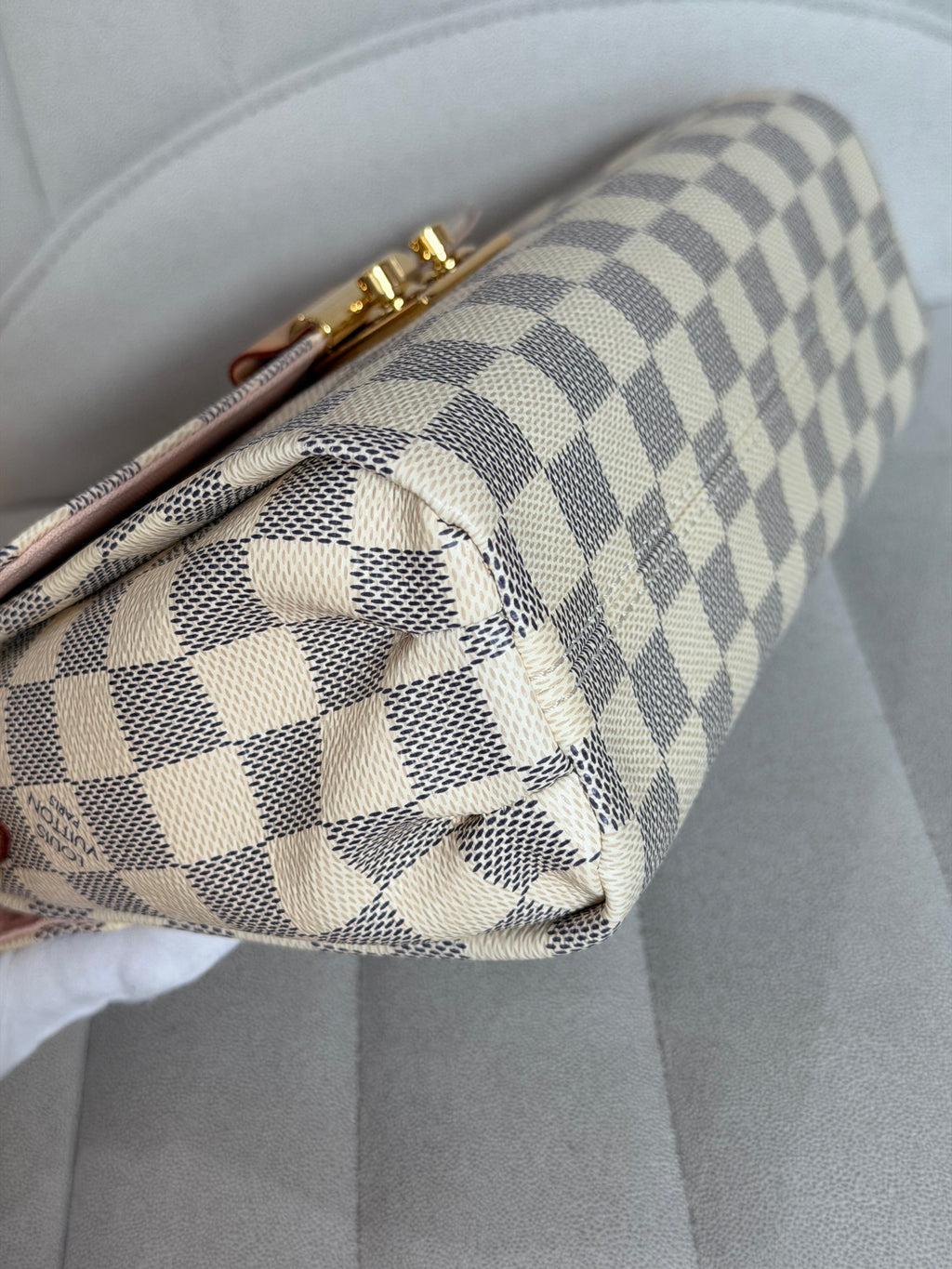 LOUIS VUITTON Croisette Damier Azur canvas
