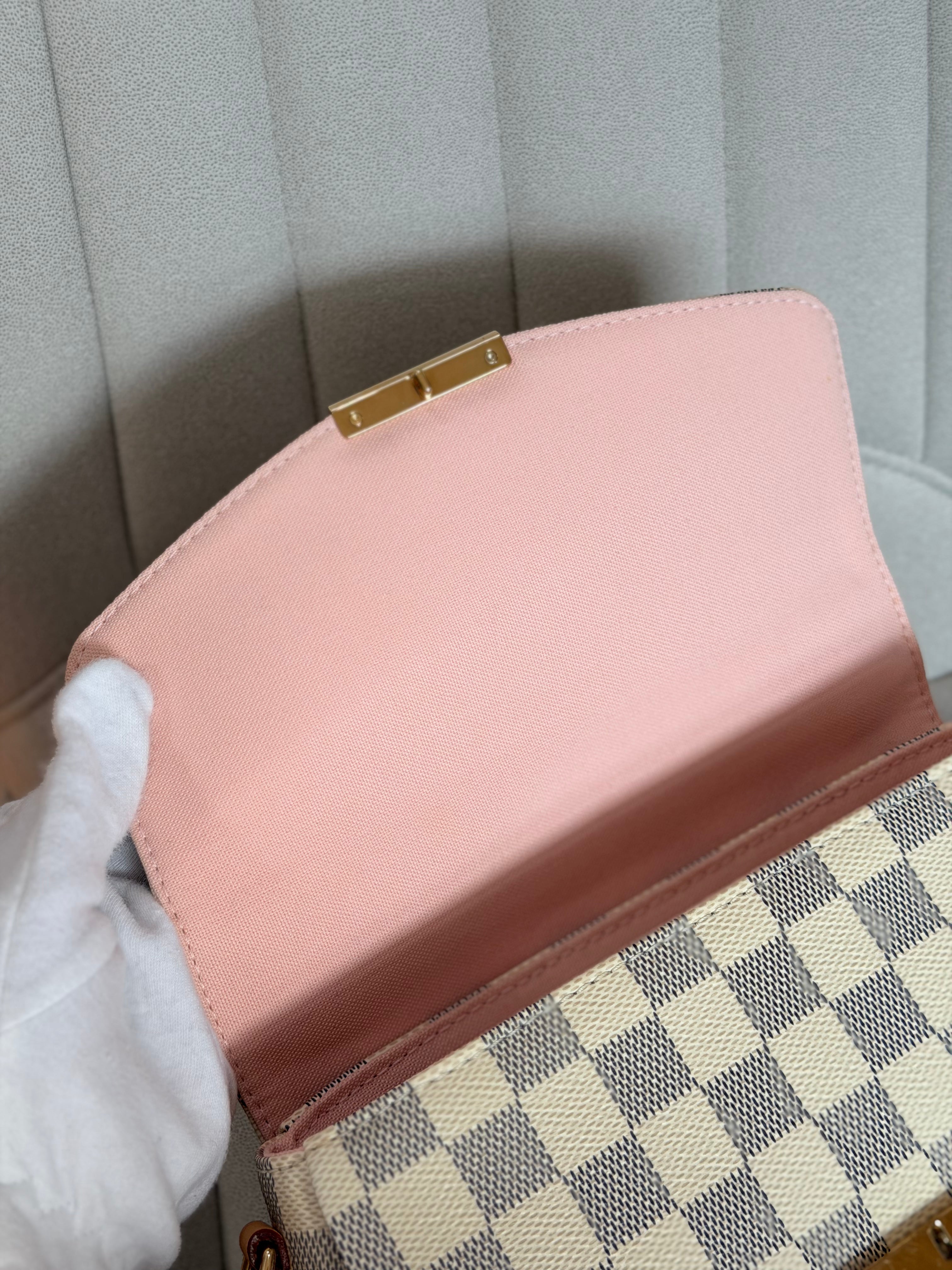 LOUIS VUITTON Croisette Damier Azur canvas