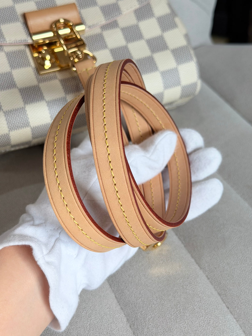 LOUIS VUITTON Croisette Damier Azur canvas