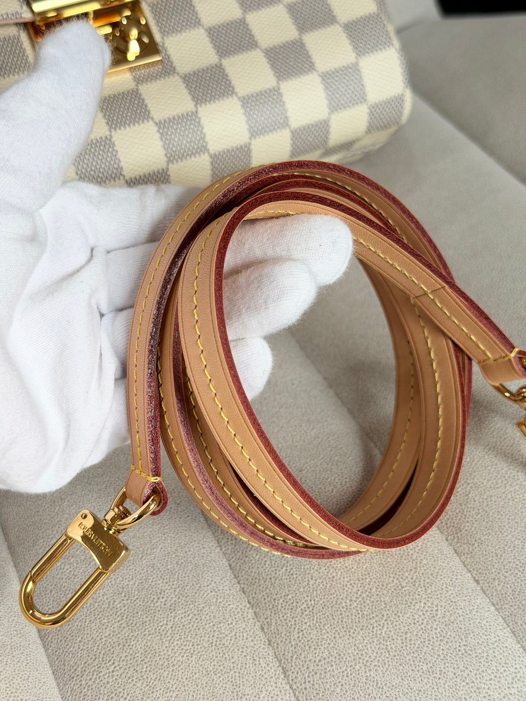 LOUIS VUITTON Croisette Damier Azur canvas