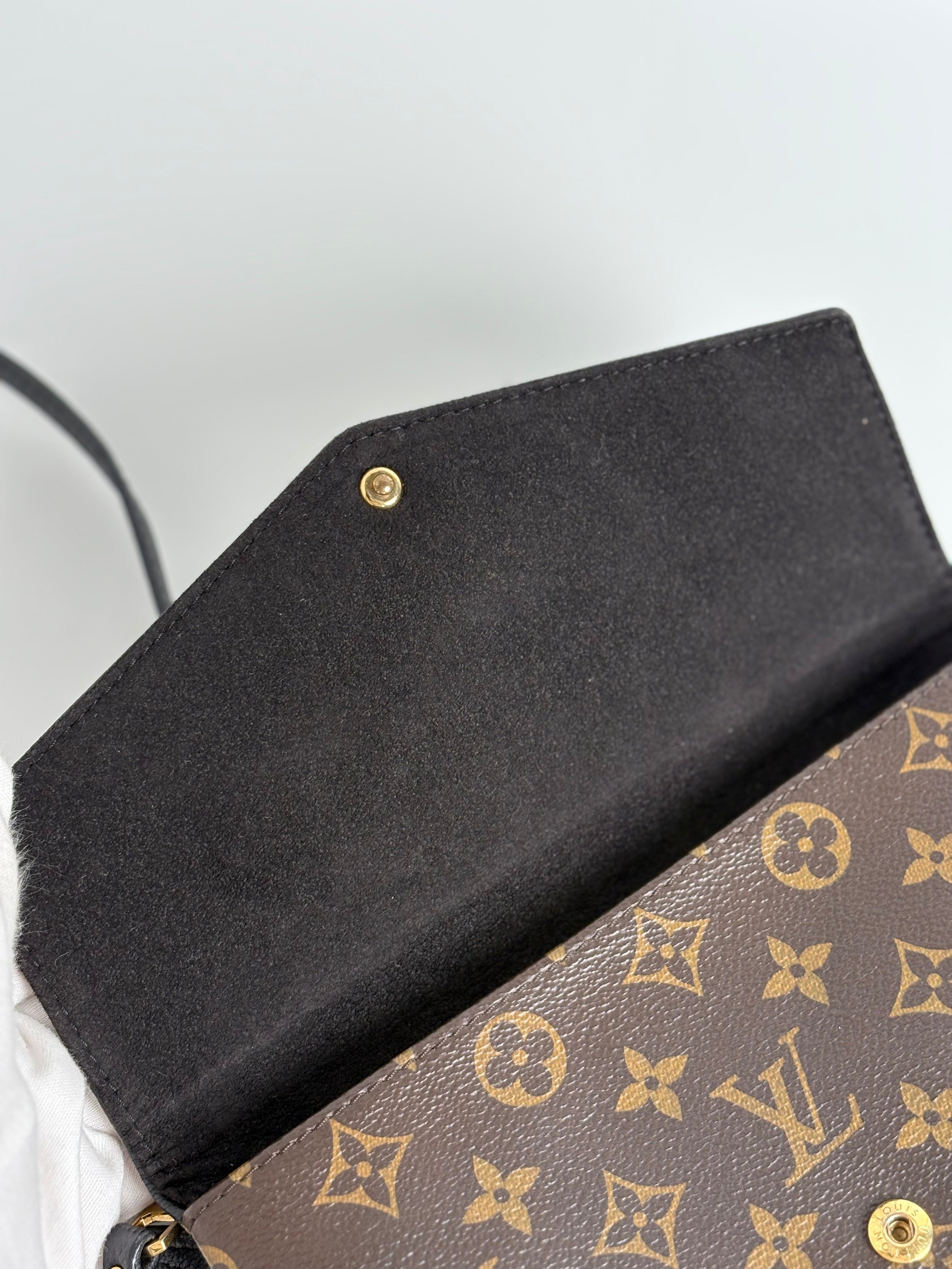 LOUIS VUITTON Twice Twinset Monogram Canvas Black Crossbody Shoulder Bag