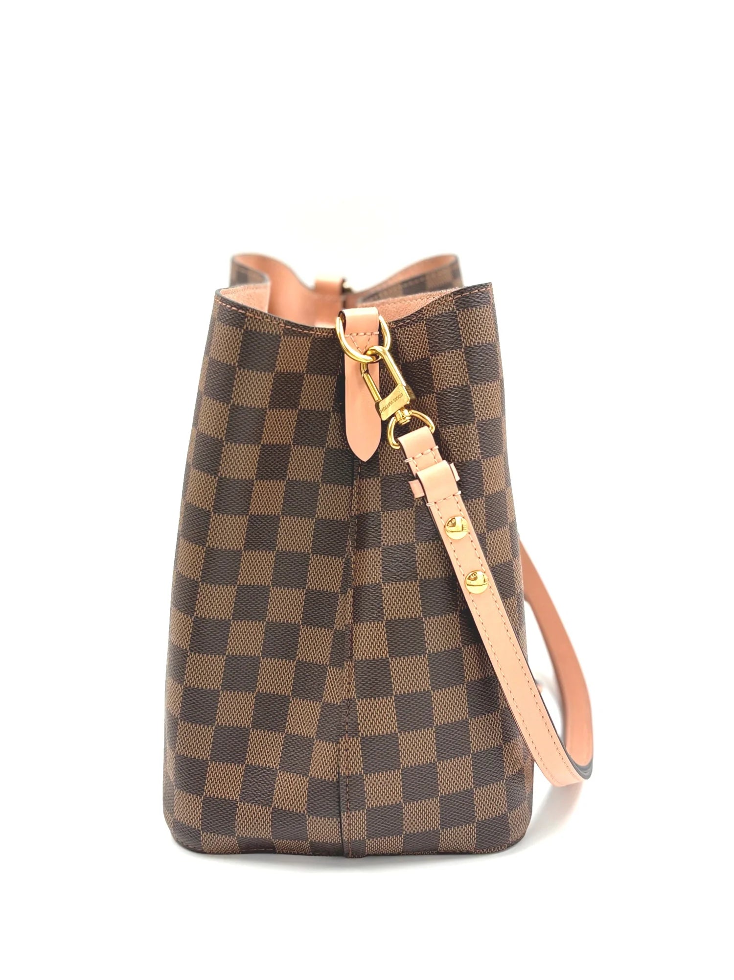 LOUIS VUITTON Damier Ebene Neonoe MM Venus Pink (microchipped)