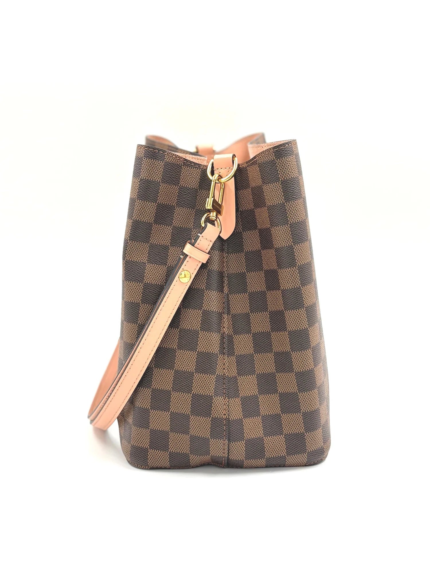 LOUIS VUITTON Damier Ebene Neonoe MM Venus Pink (microchipped)