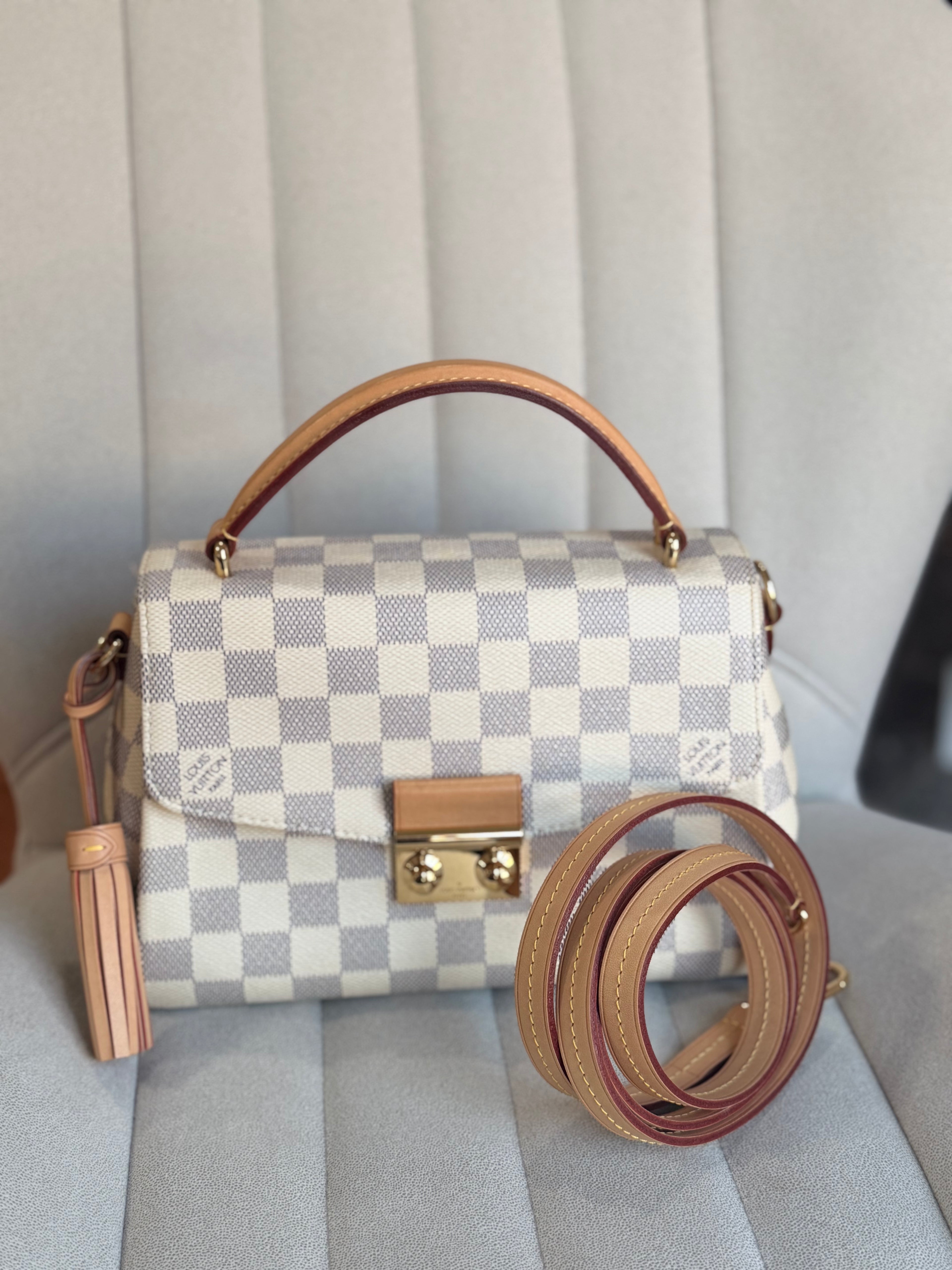 LOUIS VUITTON Croisette Damier Azur canvas