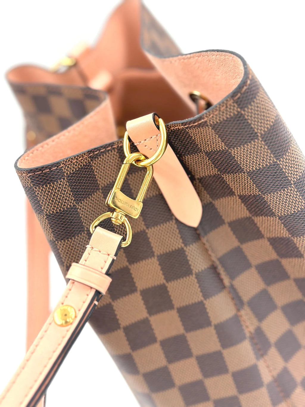 LOUIS VUITTON Damier Ebene Neonoe MM Venus Pink (microchipped)