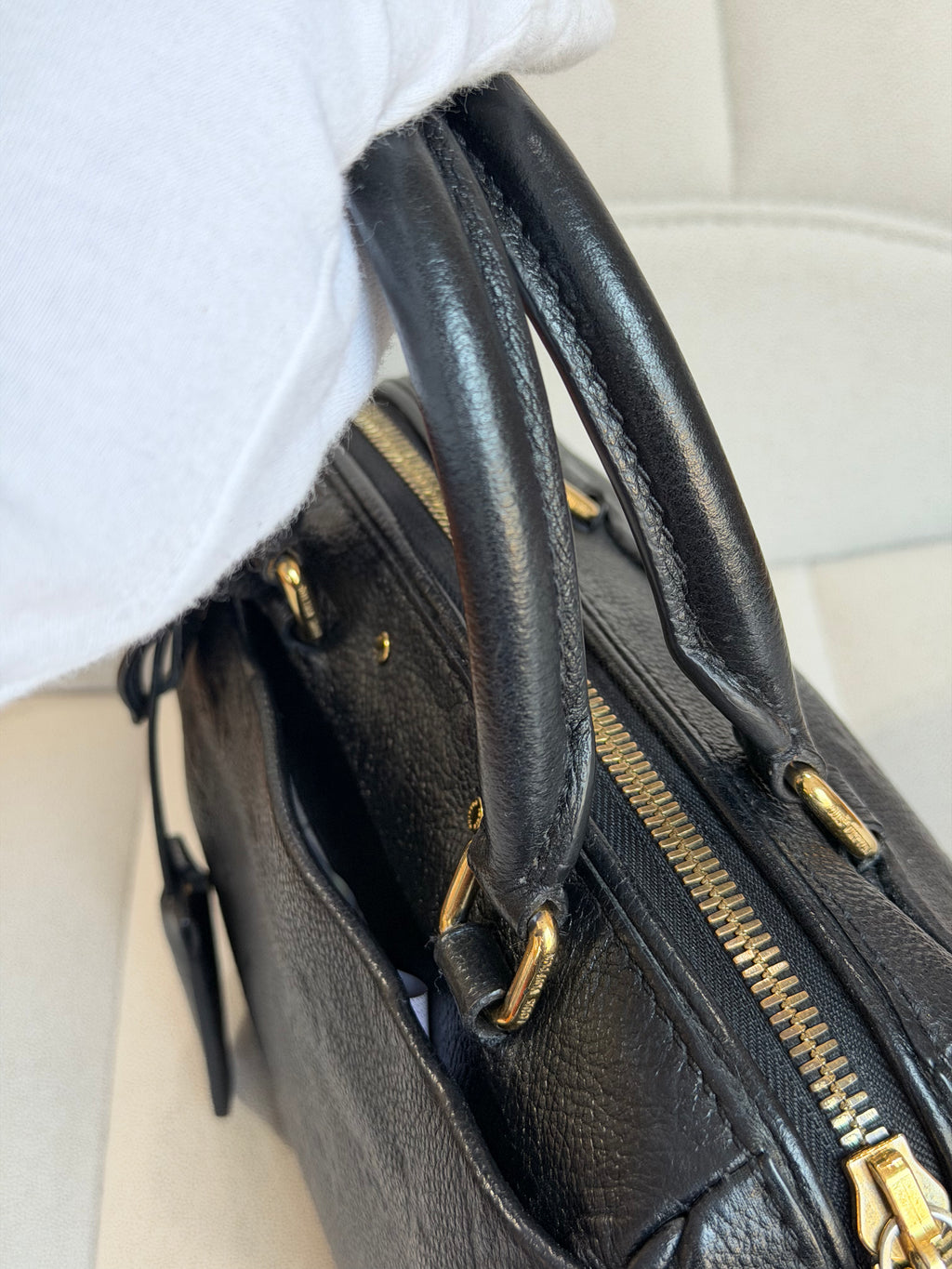 LOUIS VUITTON Speedy 20 Bandouliere Black Empreinte Leather