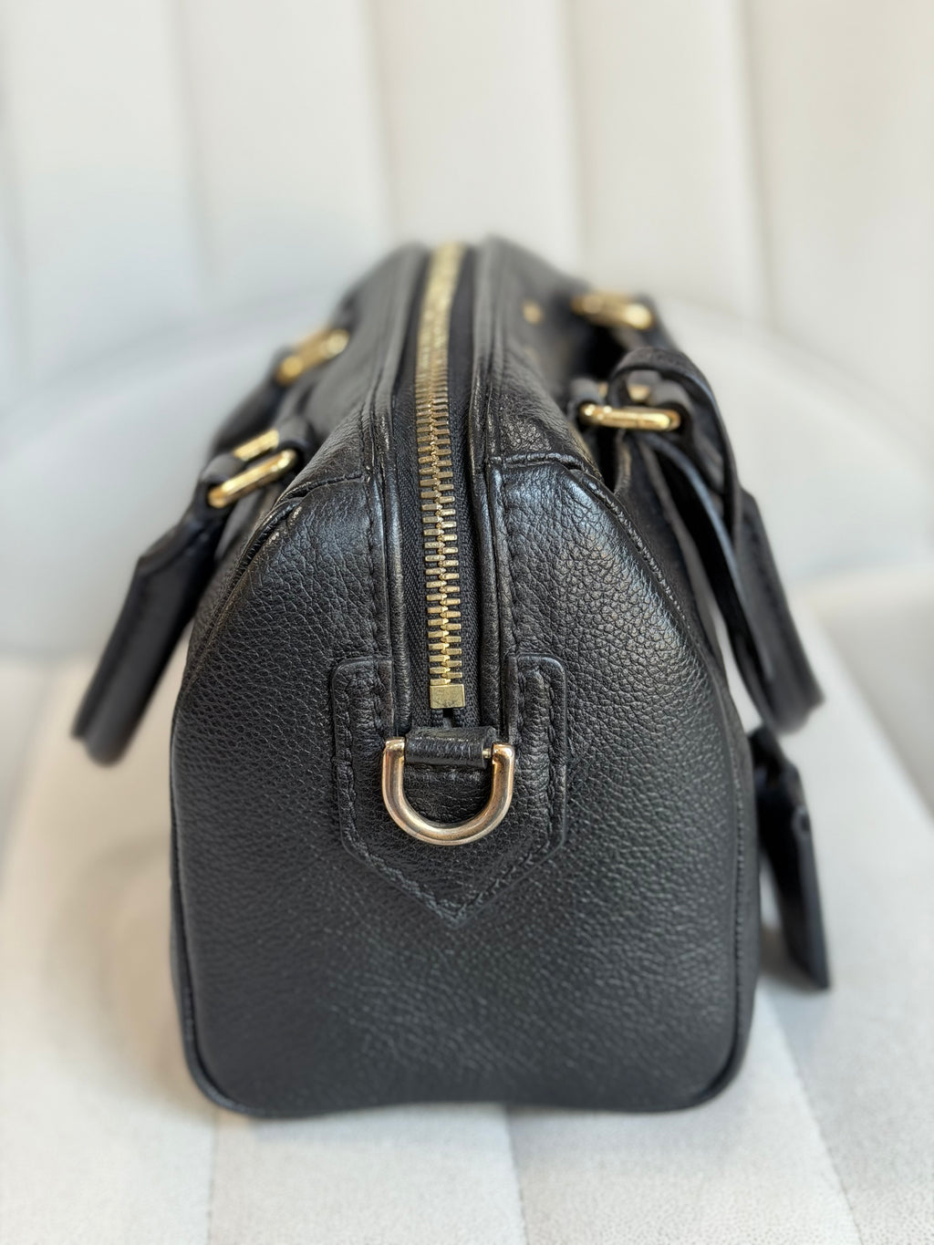 LOUIS VUITTON Speedy 20 Bandouliere Black Empreinte Leather