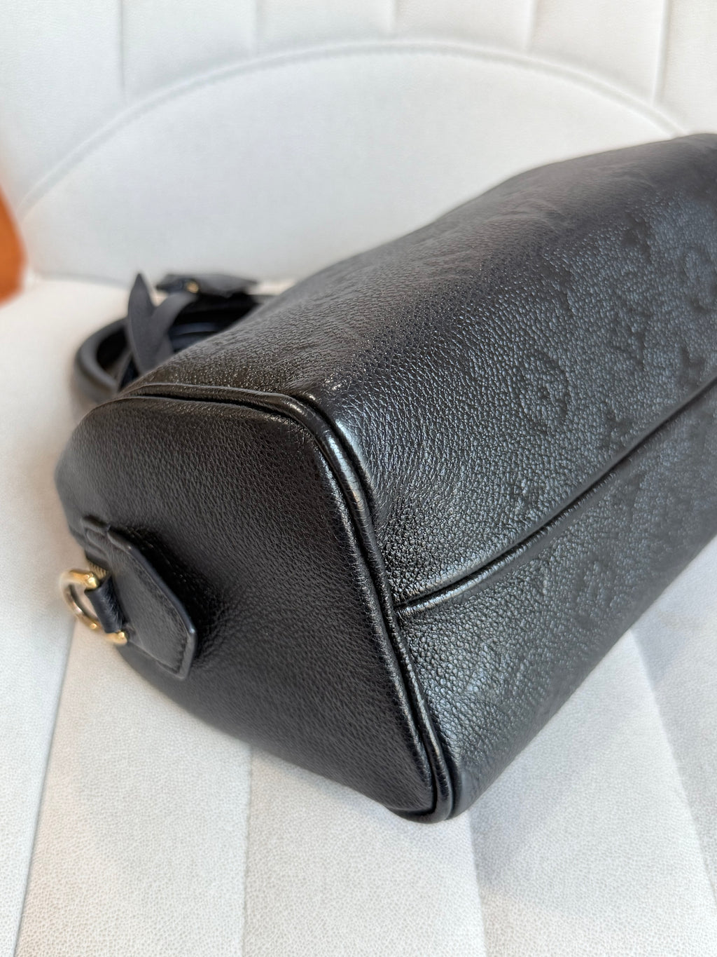 LOUIS VUITTON Speedy 20 Bandouliere Black Empreinte Leather