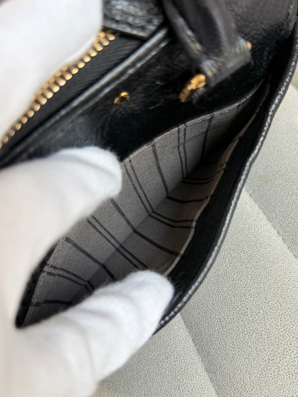 LOUIS VUITTON Speedy 20 Bandouliere Black Empreinte Leather