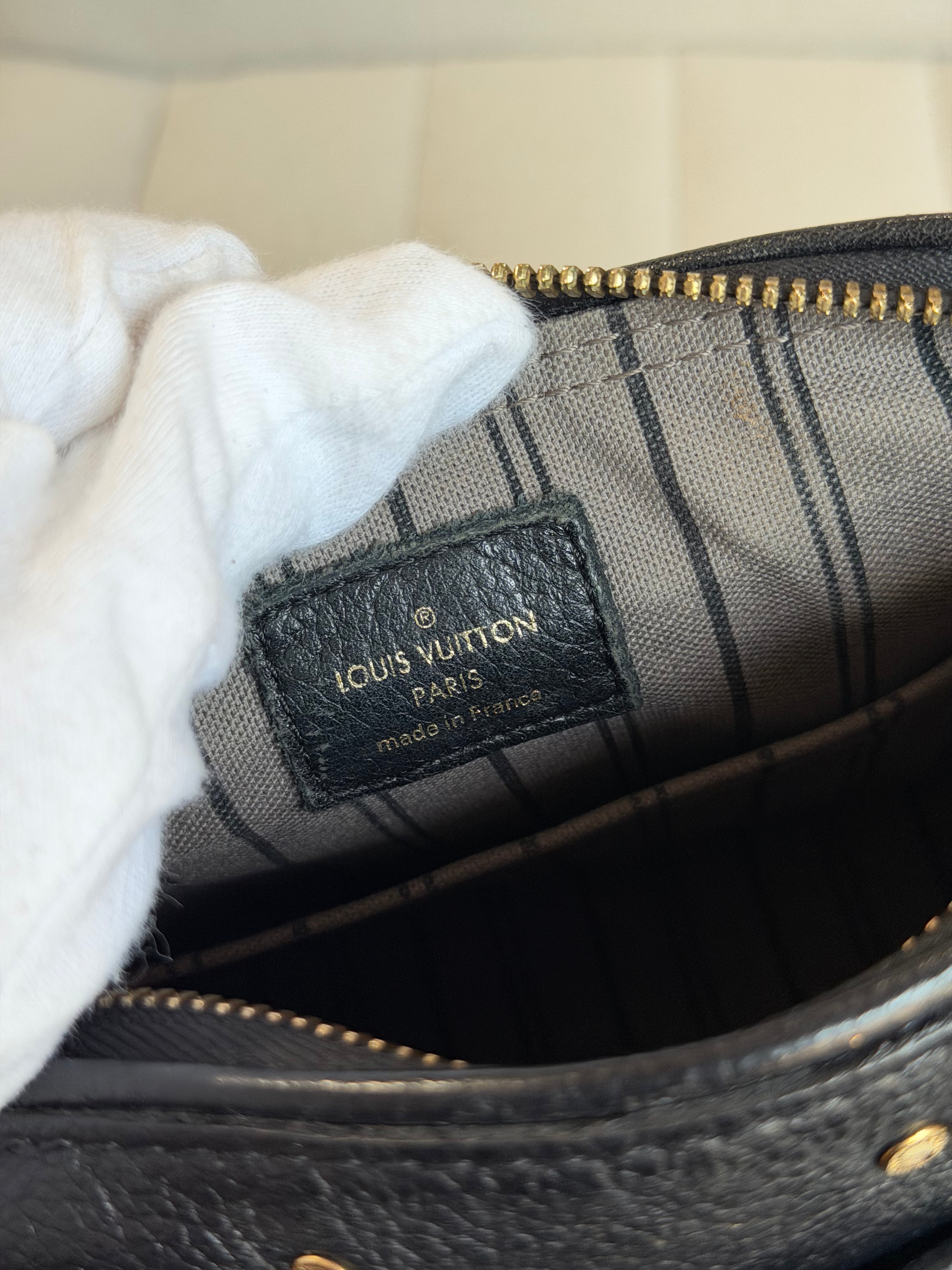 LOUIS VUITTON Speedy 20 Bandouliere Black Empreinte Leather