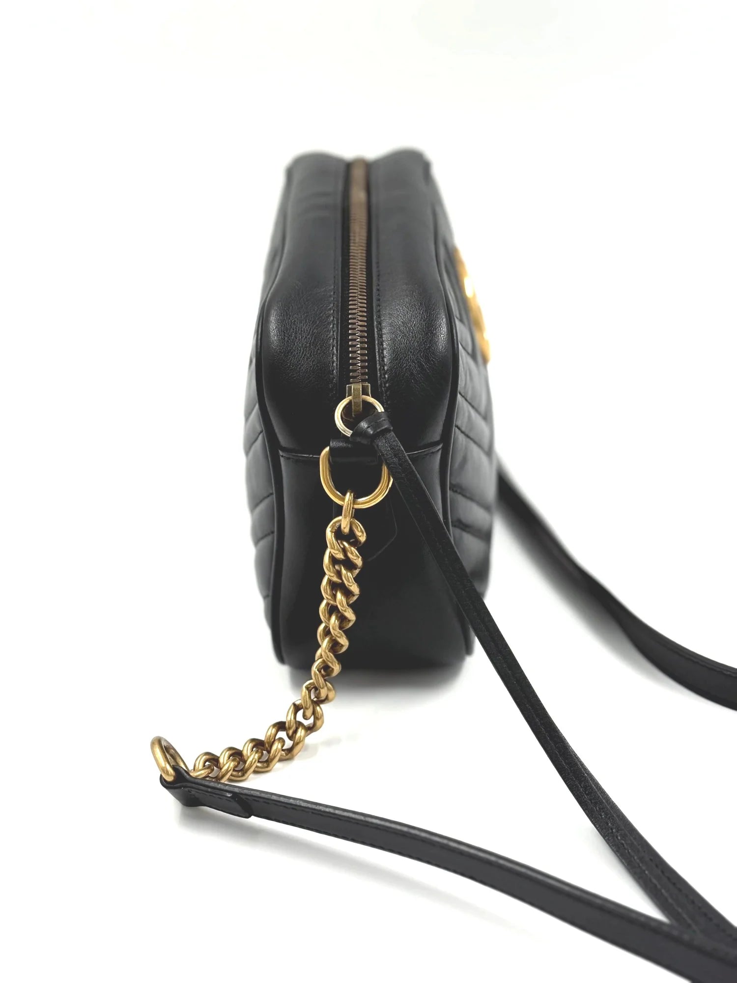 GUCCI marmont camera bag black leather