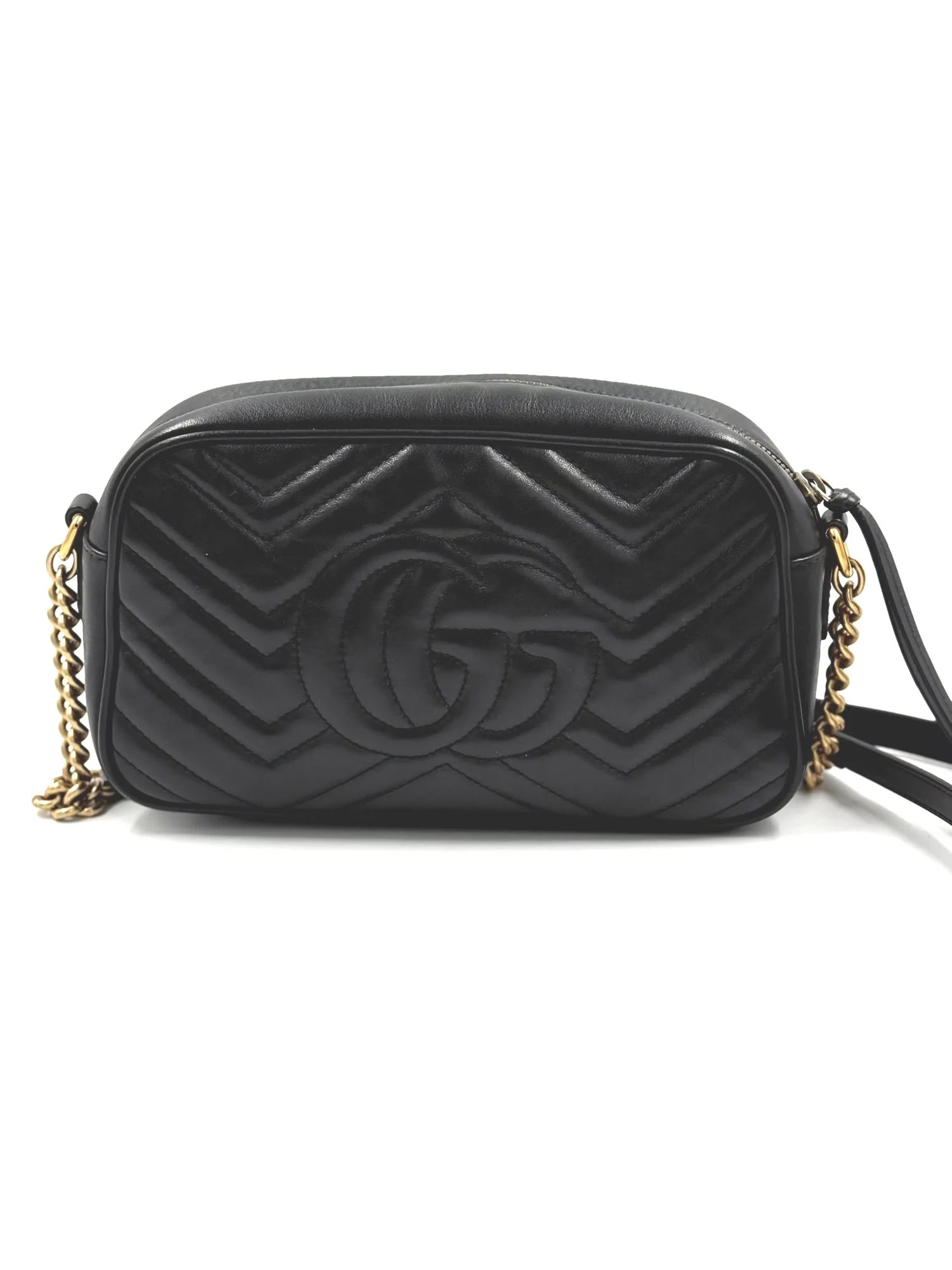 GUCCI marmont camera bag black leather