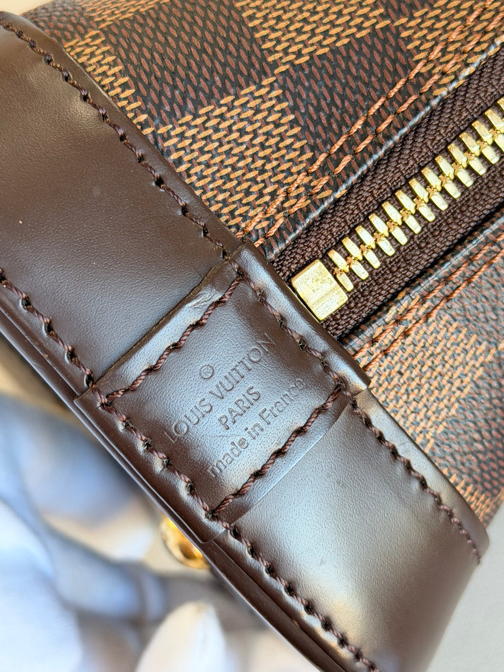 LOUIS VUITTON Alma BB Damier Ebene canvas