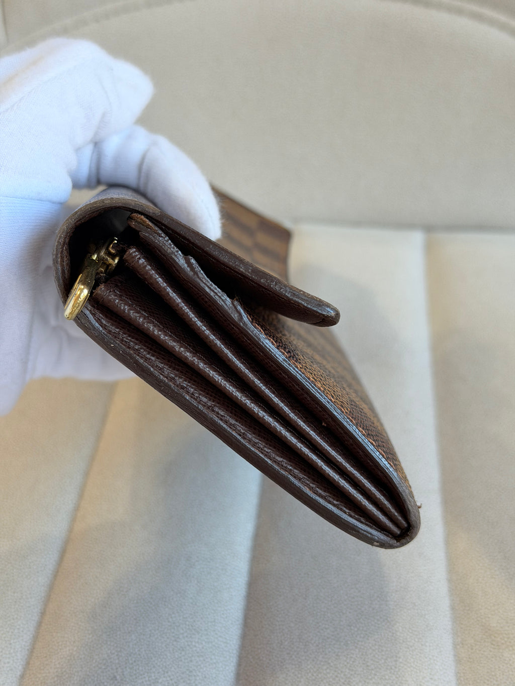 Louis Vuitton Damier Ebene Sarah Wallet