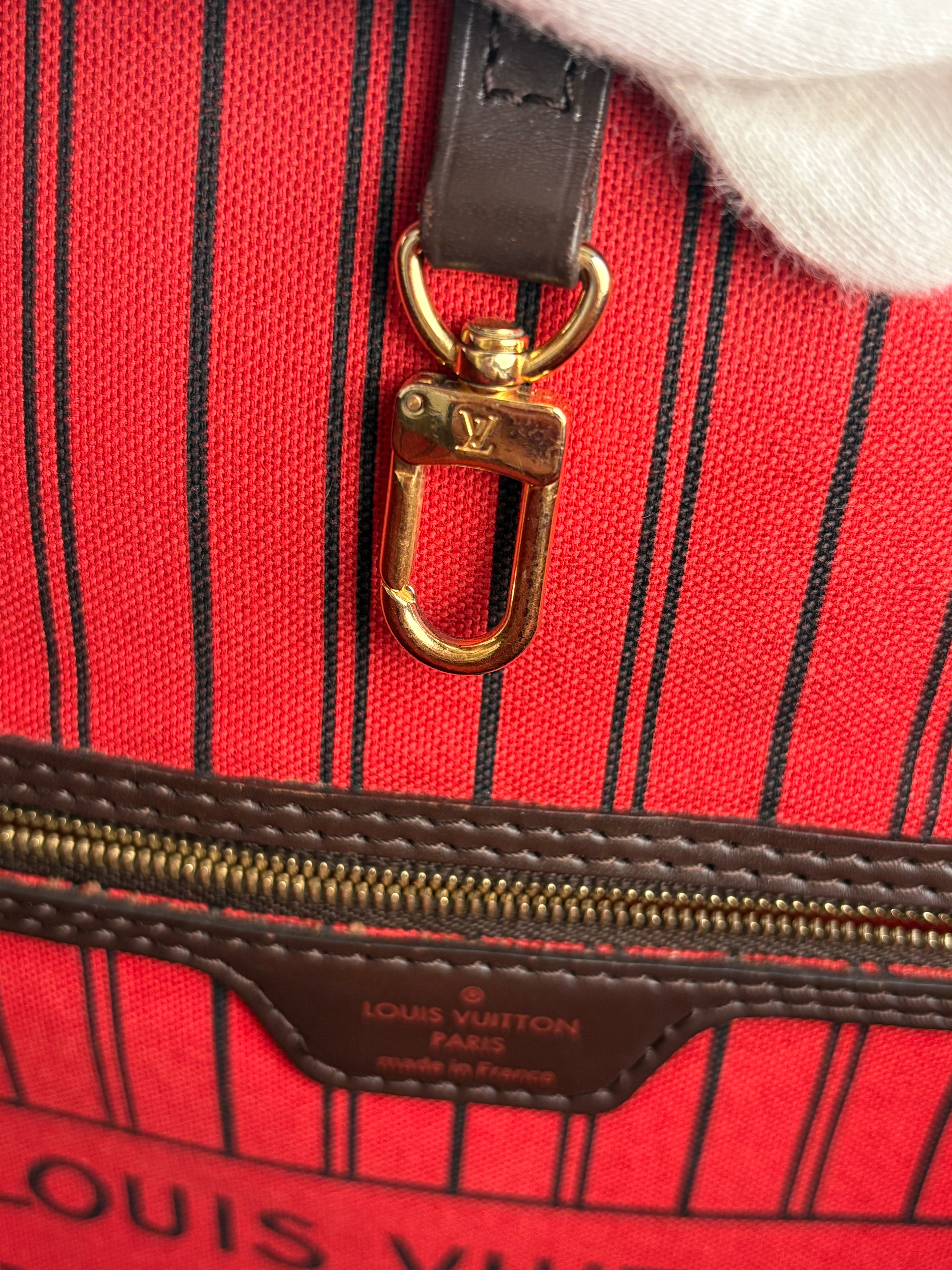 LOUIS VUITTON Neverfull MM Damier Ebene canvas