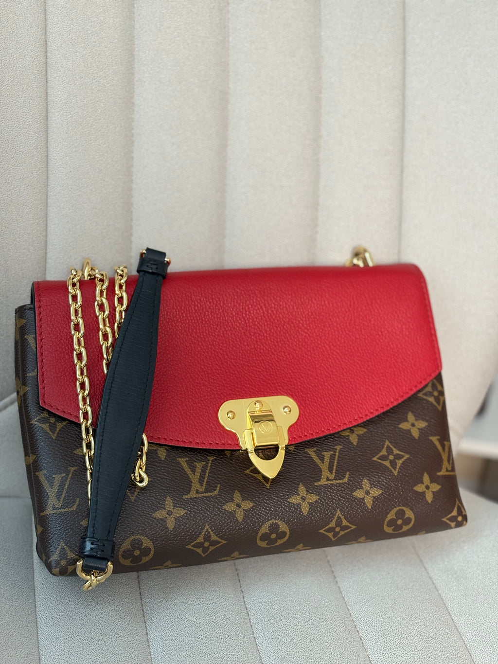 LOUIS VUITTON Red Saint Placide Monogram