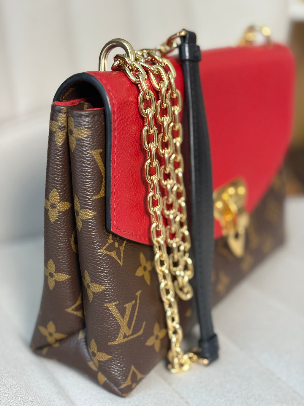 LOUIS VUITTON Red Saint Placide Monogram