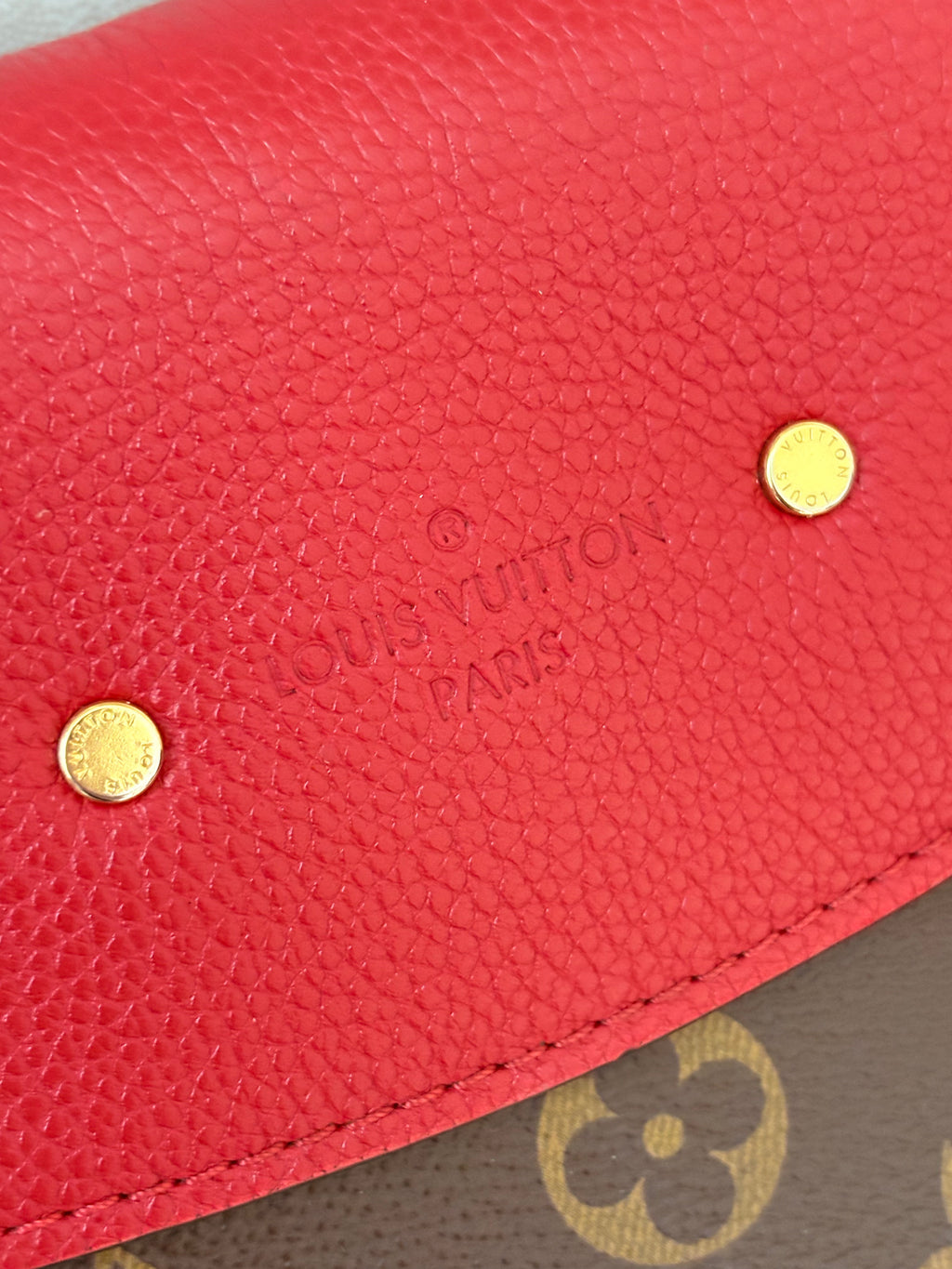 LOUIS VUITTON Red Saint Placide Monogram