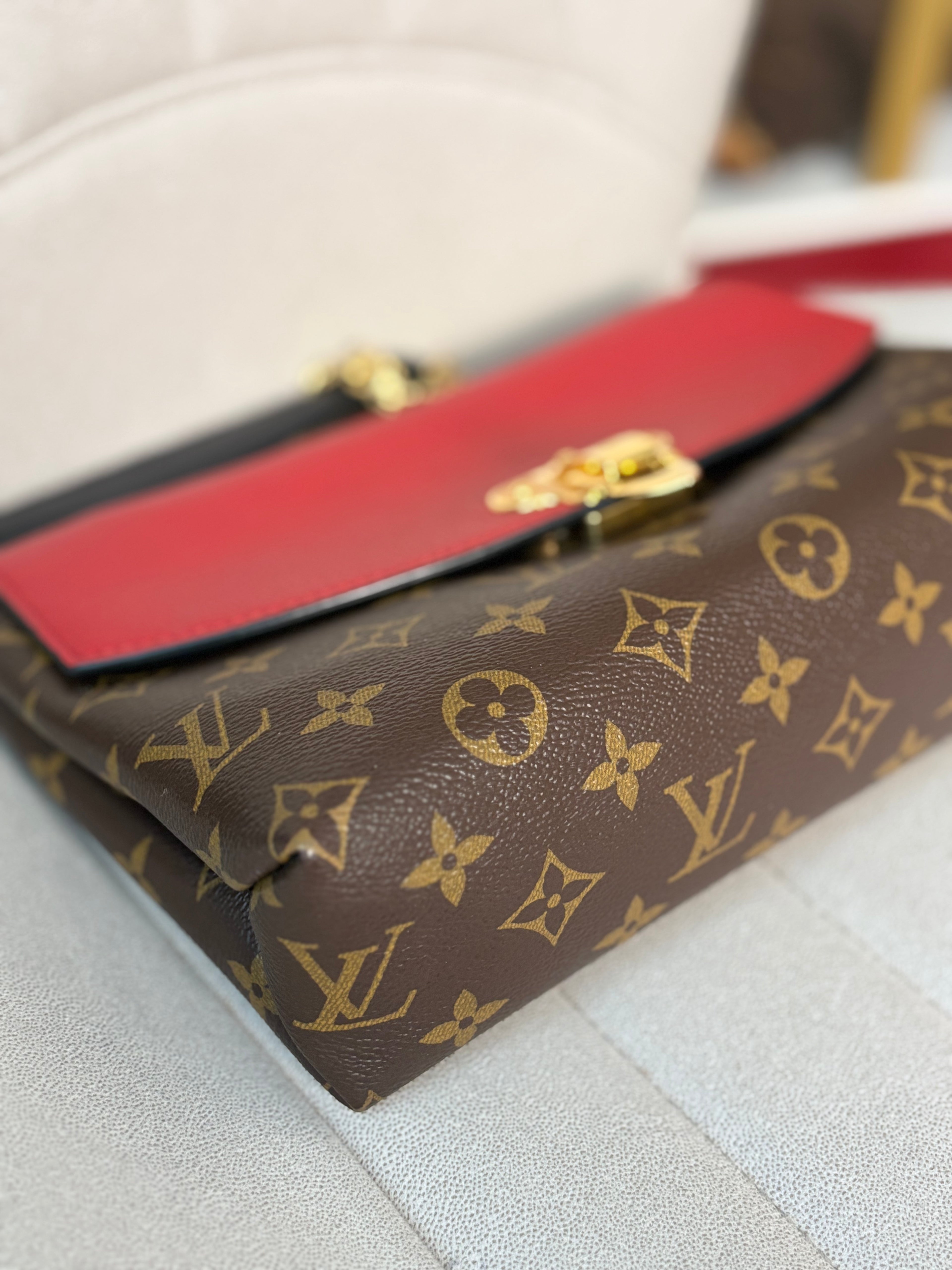 LOUIS VUITTON Red Saint Placide Monogram